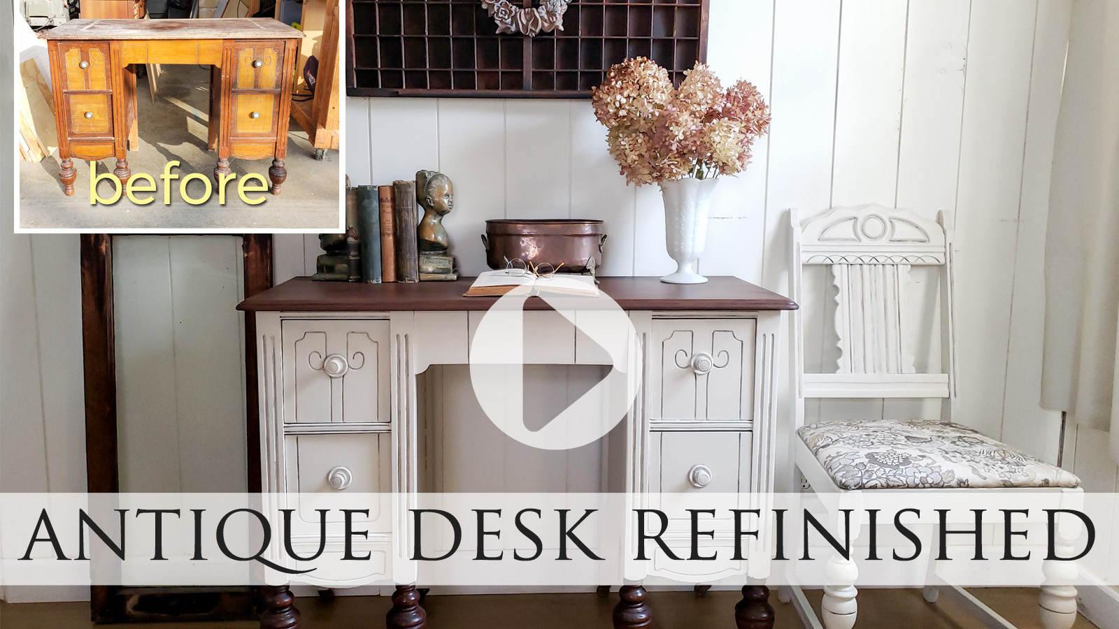 Video Tutorial for Antique Dressing Table Turned Desk by Larissa of Prodigal Pieces | prodigalpieces.com prodigalpieces