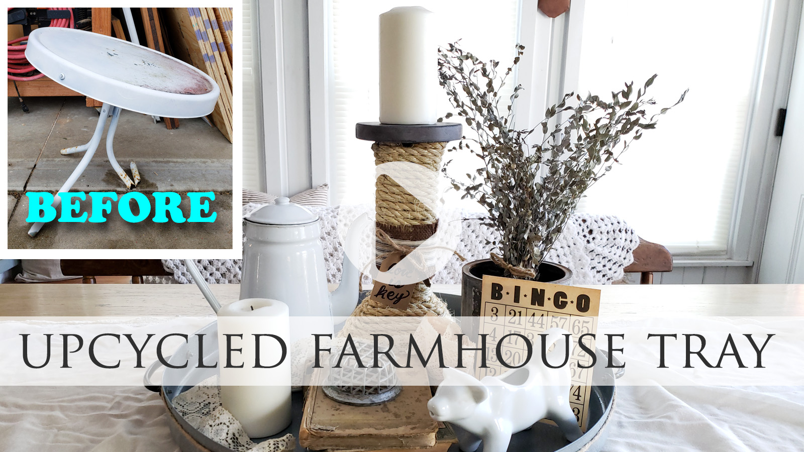 DIY Video For Upcycled Farmhouse Tray by Larissa of Prodigal Pieces | prodigalpieces.com