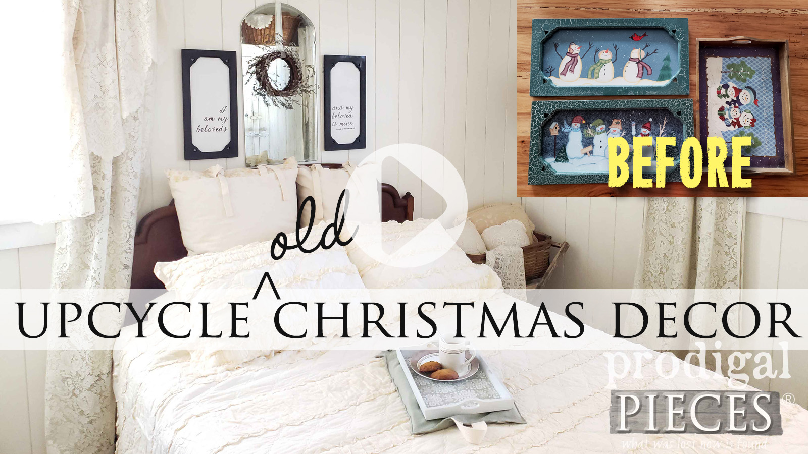 Upcycled Old Christmas Decor Video Tutorial by Larissa of Prodigal Pieces | prodigalpieces.com prodigalpieces