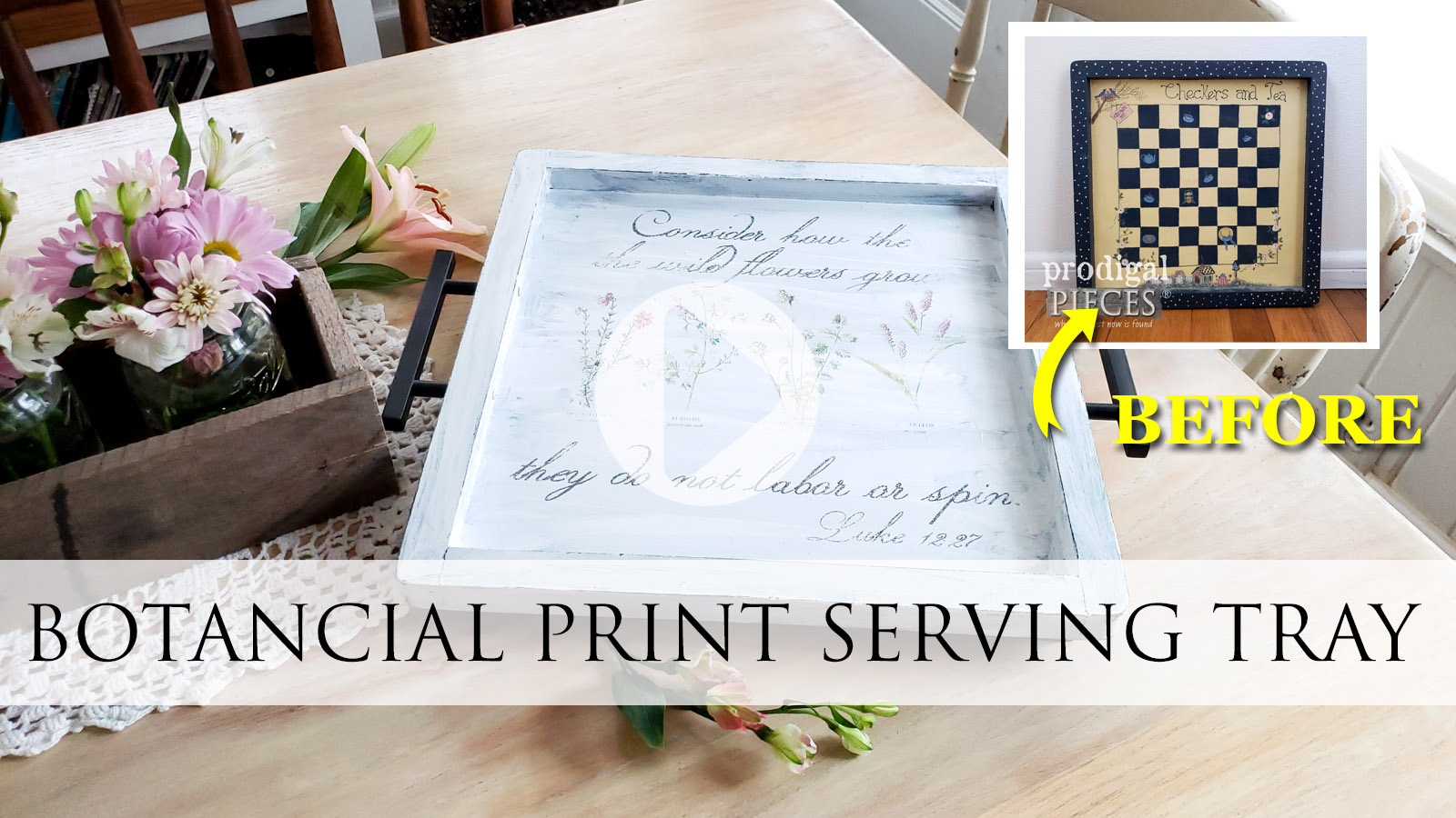 DIY Botanical Print Serving Tray Makeover by Larissa of Prodigal Pieces | prodigalpieces.com prodigalpieces