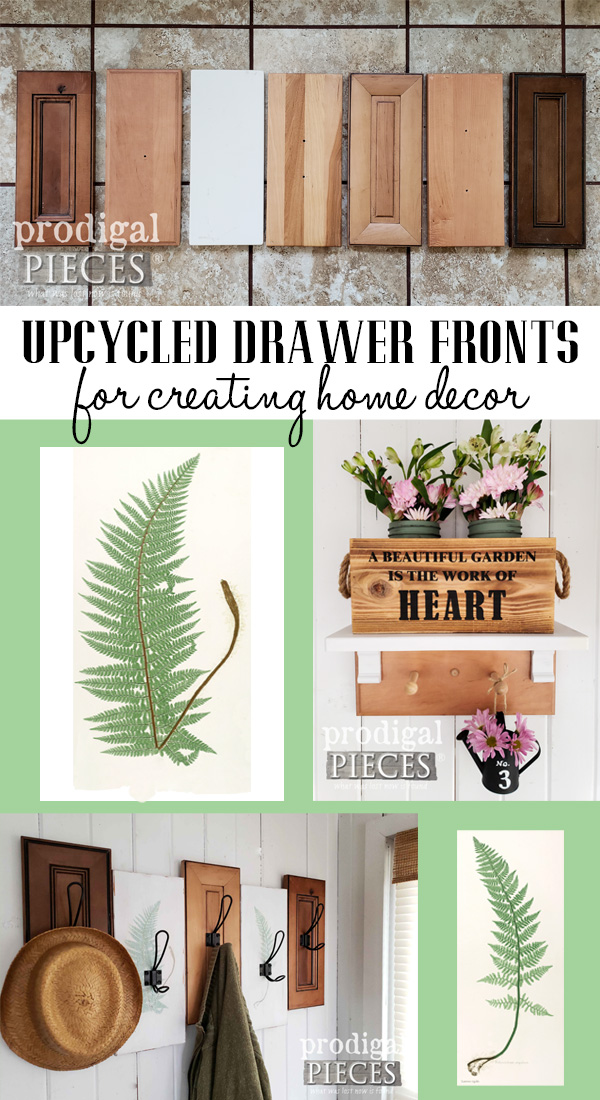 Create your own decor using upcycled drawer fronts. Full DIY tutorial by Larissa at Prodigal Pieces at prodigalpieces.com prodigalpieces diy home farmhouse homedecor handmade homedecorideas