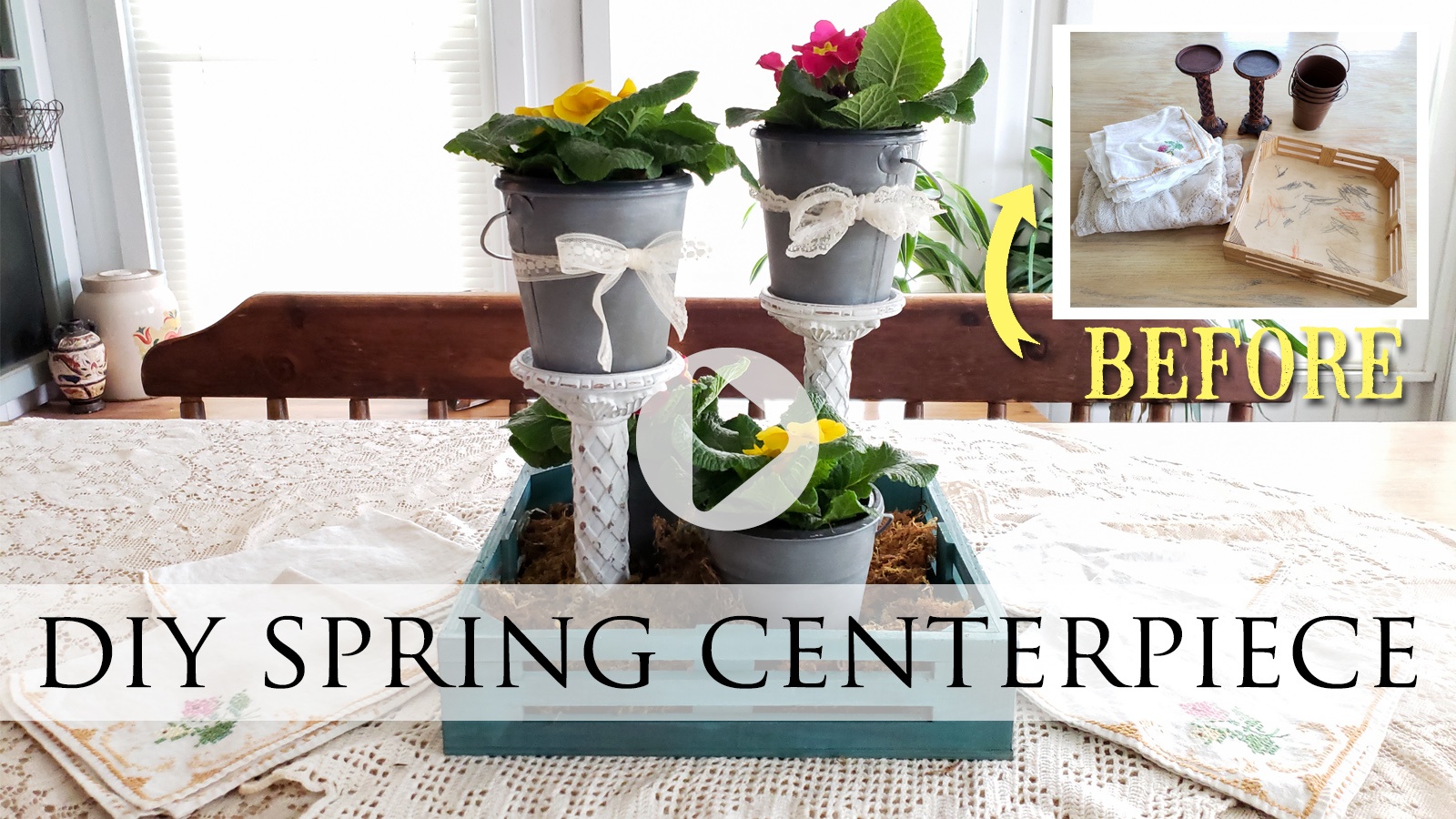 DIY Spring Centerpiece Tutorial with Video by Larissa of Prodigal Pieces | prodigalpieces.com prodigalpieces