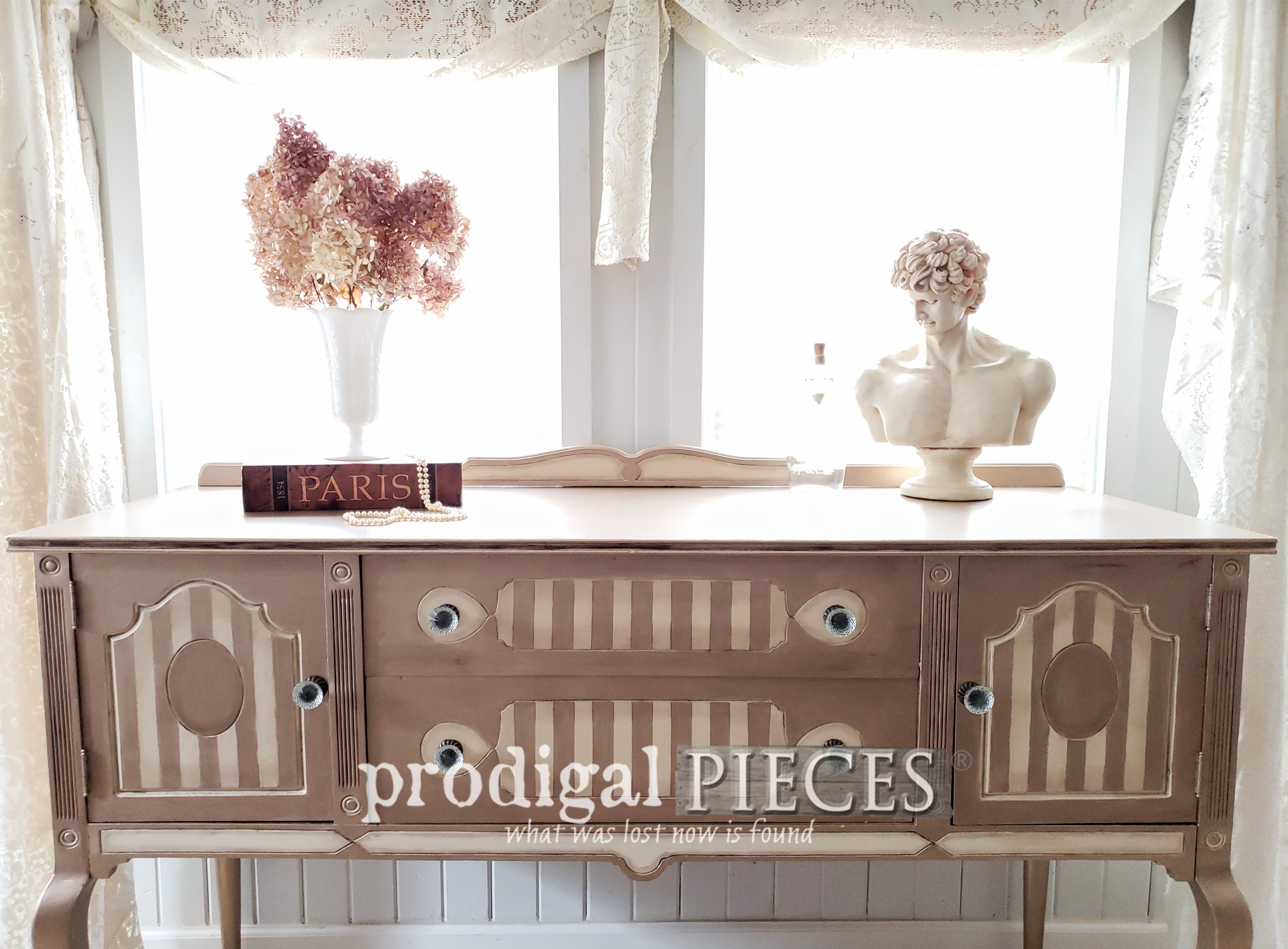 Antique Buffet Gets Metallic Makeover