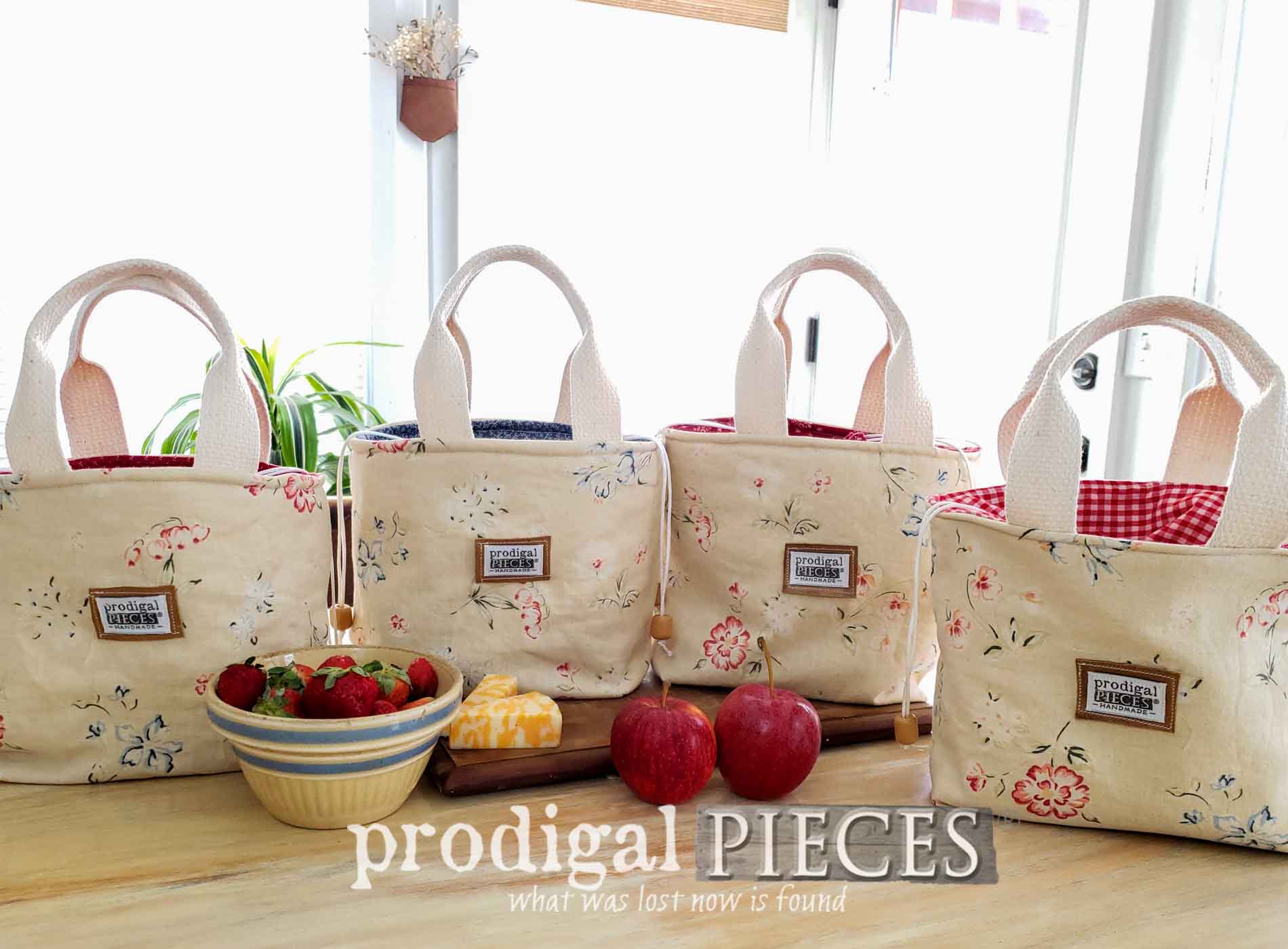 DIY Insulated Lunch Bag from Upcycled Skirt