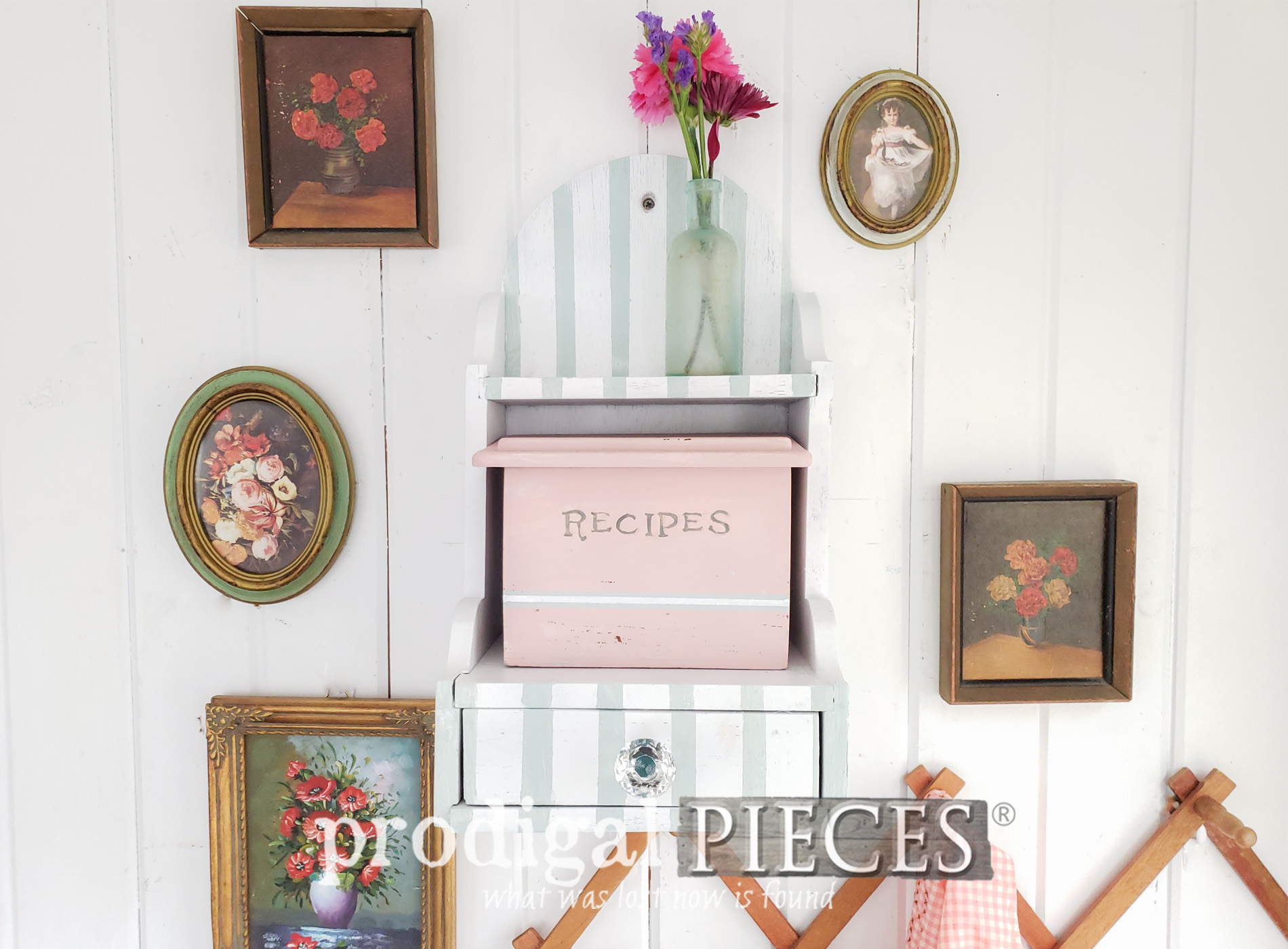 Vintage Recipe Box Makeover for Cottage Style Decor