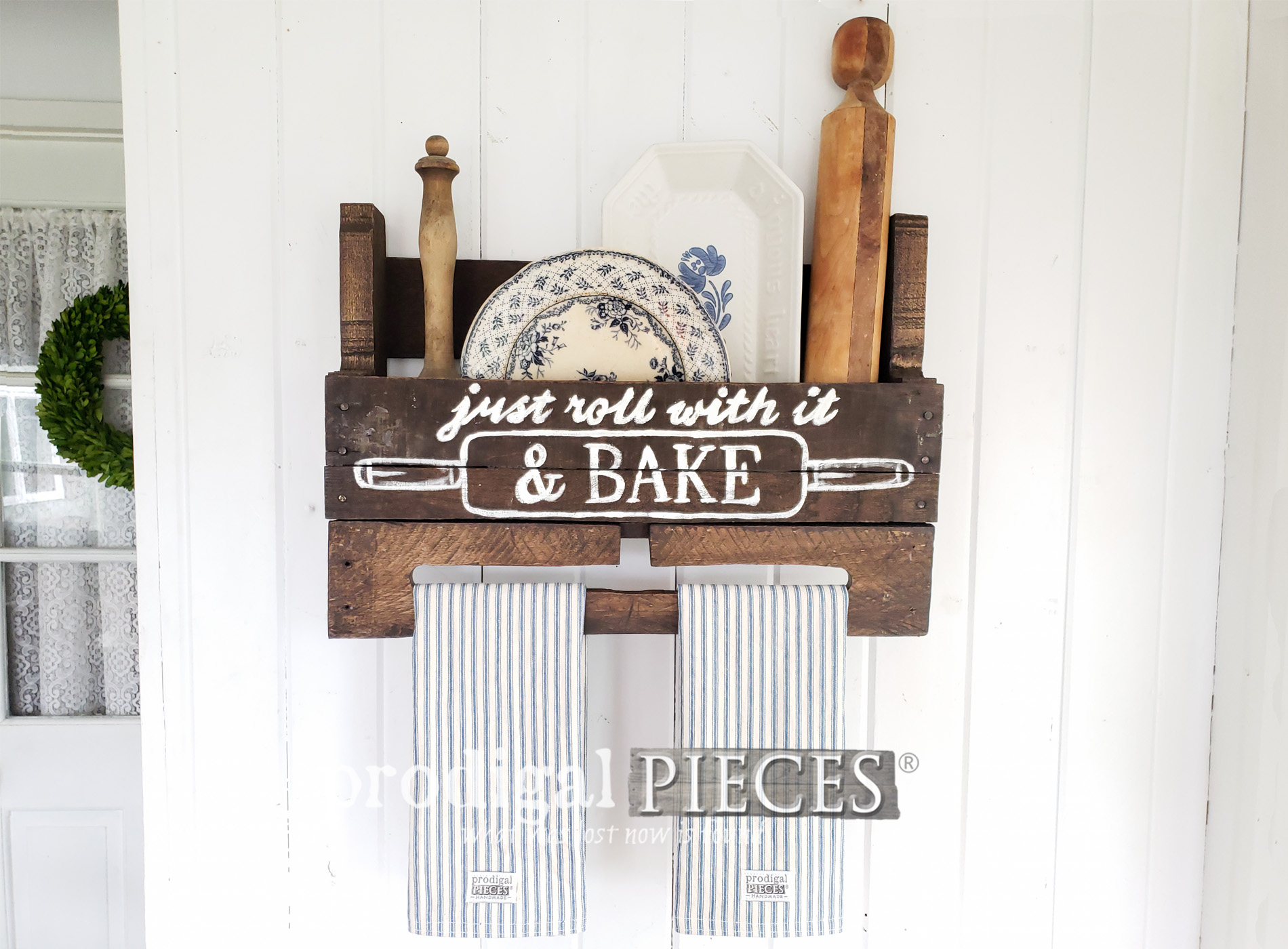 Upcycled Pallet Twice Over ~ Farmhouse Towel Rack