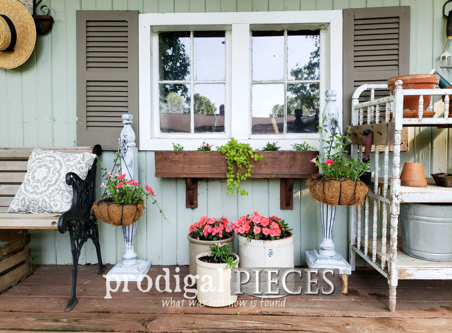 Upcycled Footboard into Home & Garden Decor