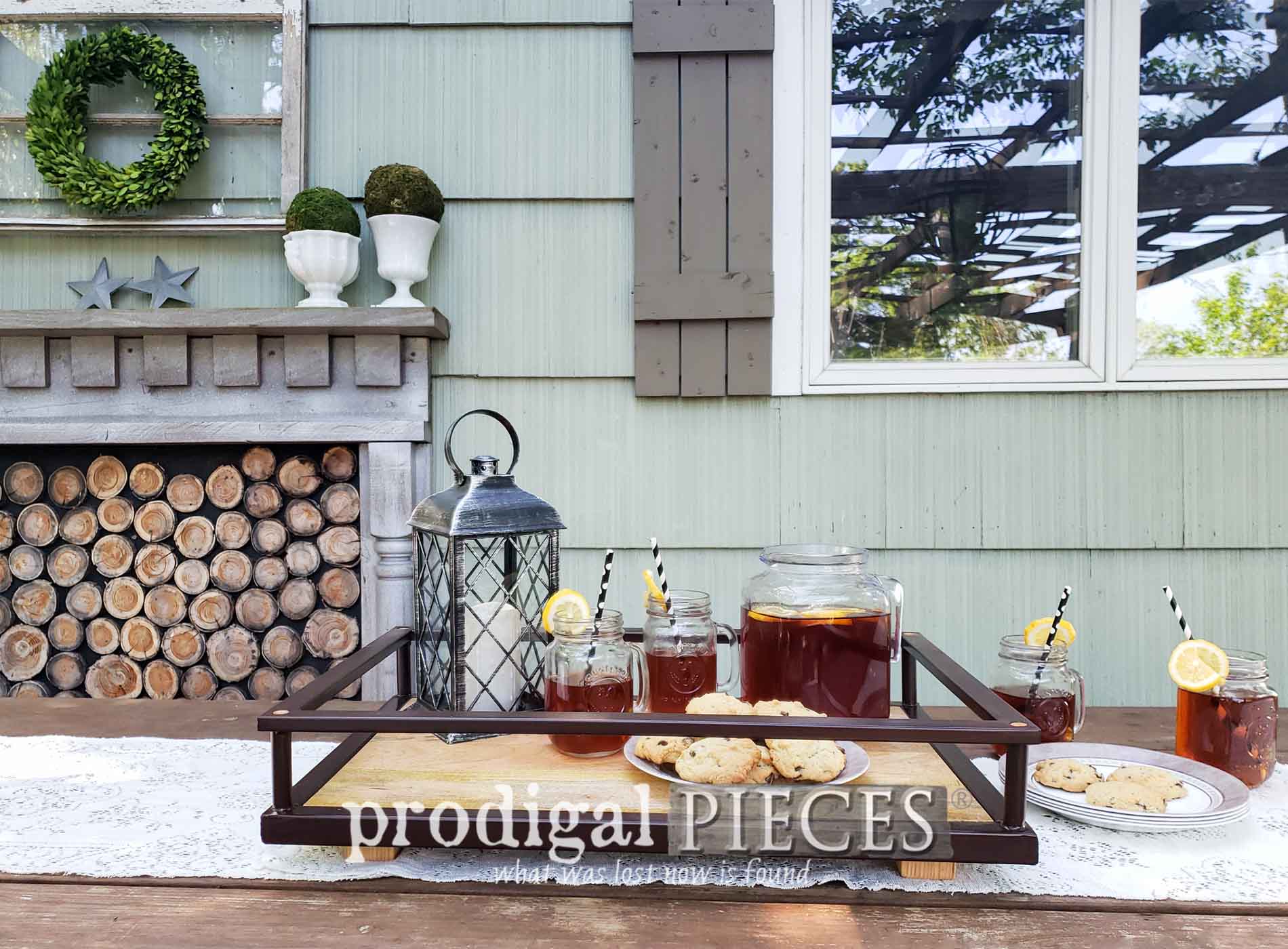 Upcycled Serving Trays from Bar Cart Parts