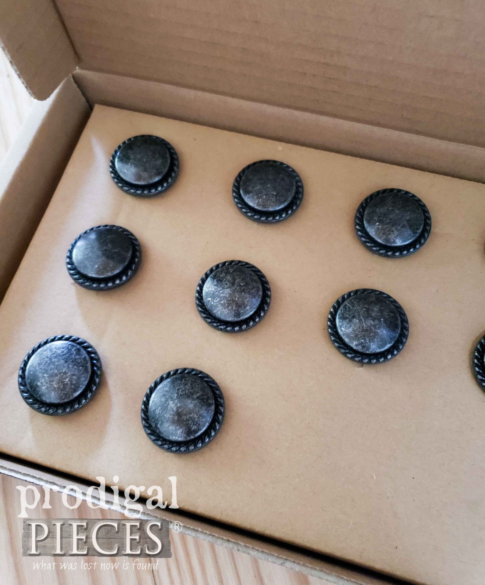 New Buffet Knobs in Aged Steel | prodigalpieces.com New Buffet Knobs in Aged Steel | prodigalpieces.com