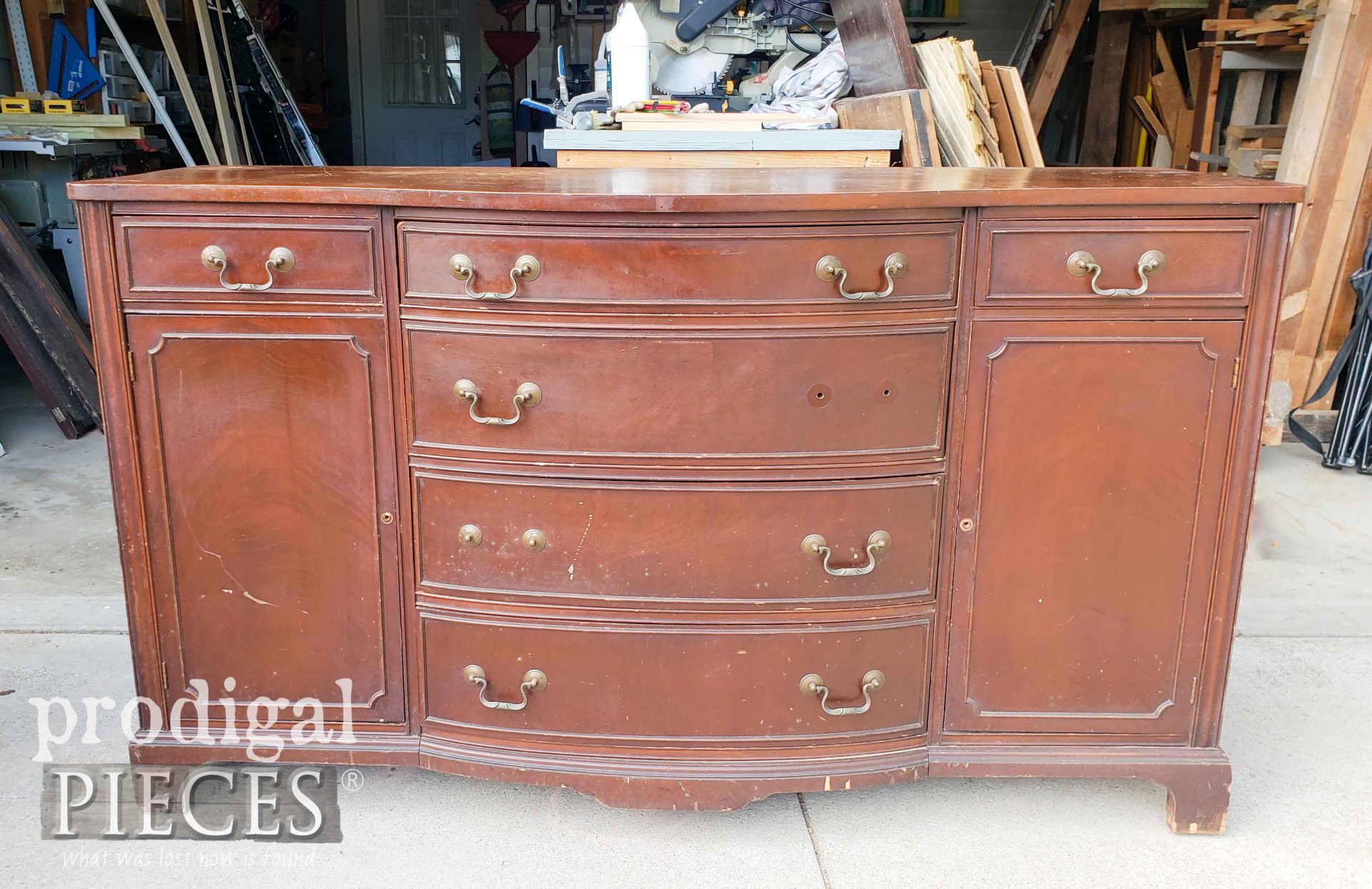 Vintage Buffet Makeover Before | prodigalpieces.com Vintage Buffet Makeover Before | prodigalpieces.com