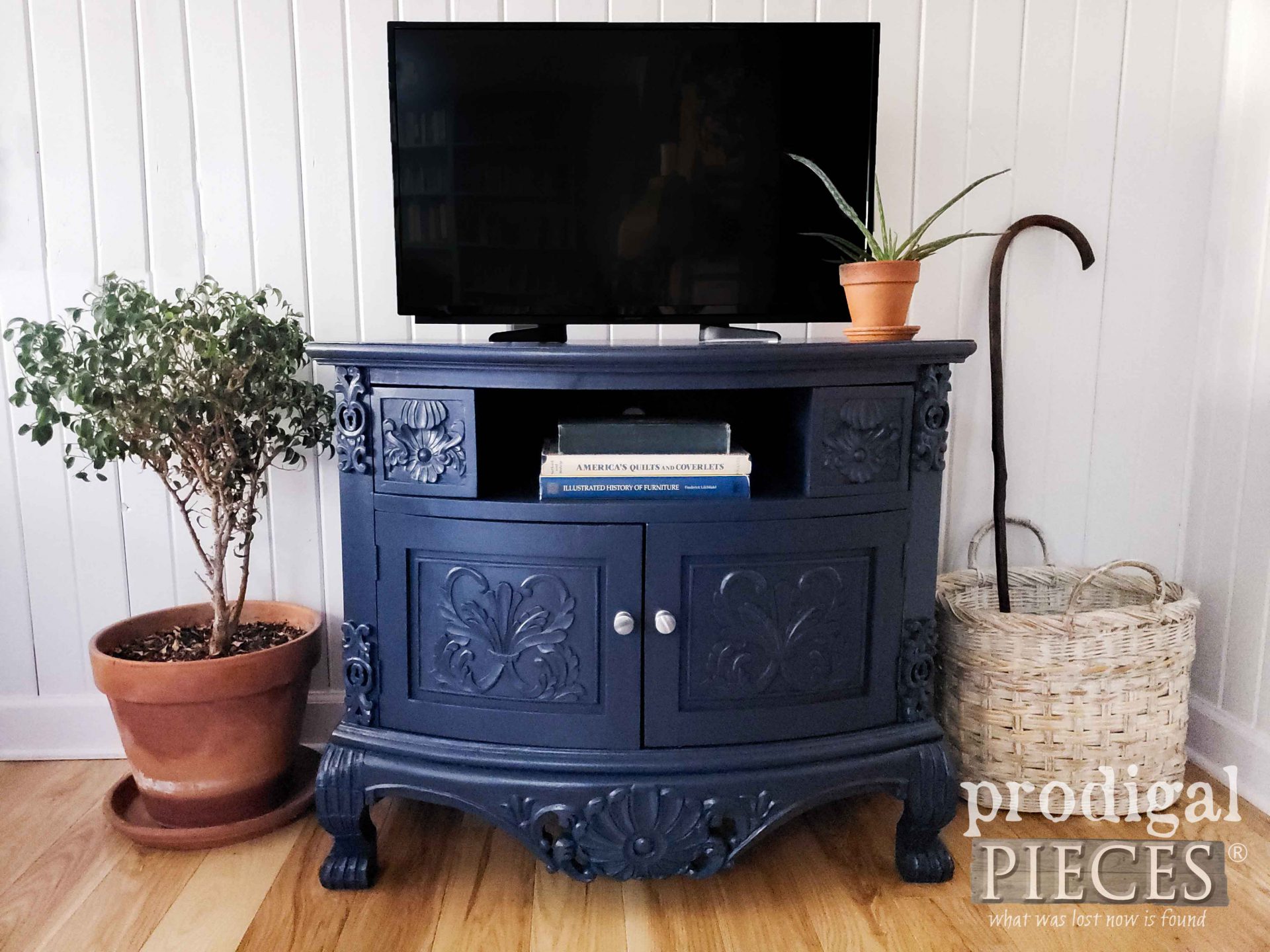 Hale Navy Blue Painted Entertainment Center with Tutorial by Larissa of Prodigal Pieces | prodigalpieces.com prodigalpieces furniture diy home boho homedecor Hale Navy Blue Painted Entertainment Center with Tutorial by Larissa of Prodigal Pieces | prodigalpieces.com prodigalpieces furniture diy home boho homedecor