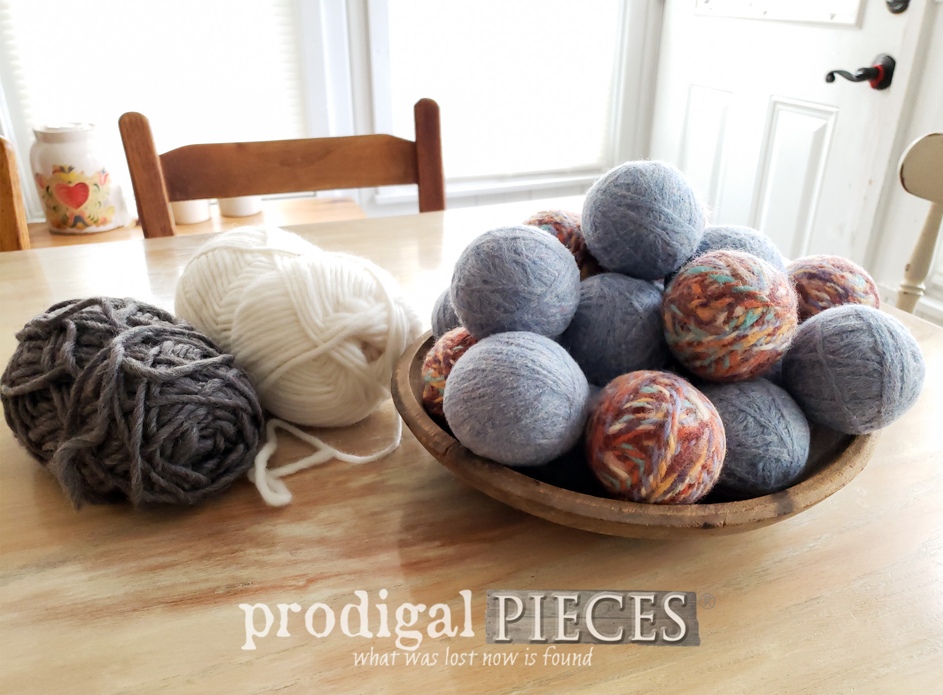 DIY Wool Dryer Balls from Upcycled Sweater
