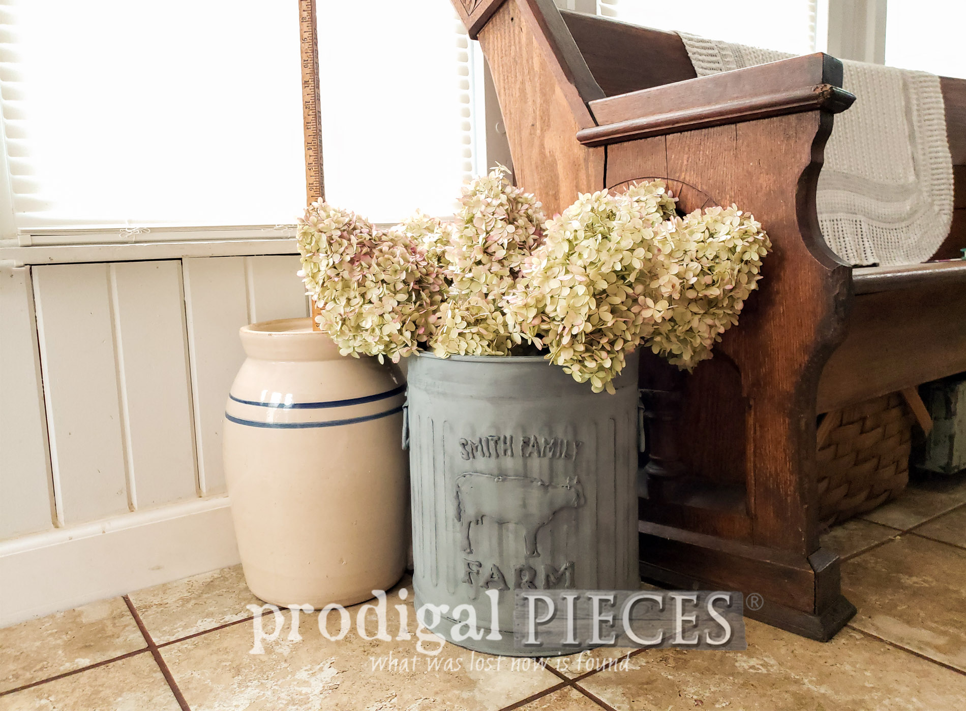 How to Emboss ~ Farmhouse Trash Can