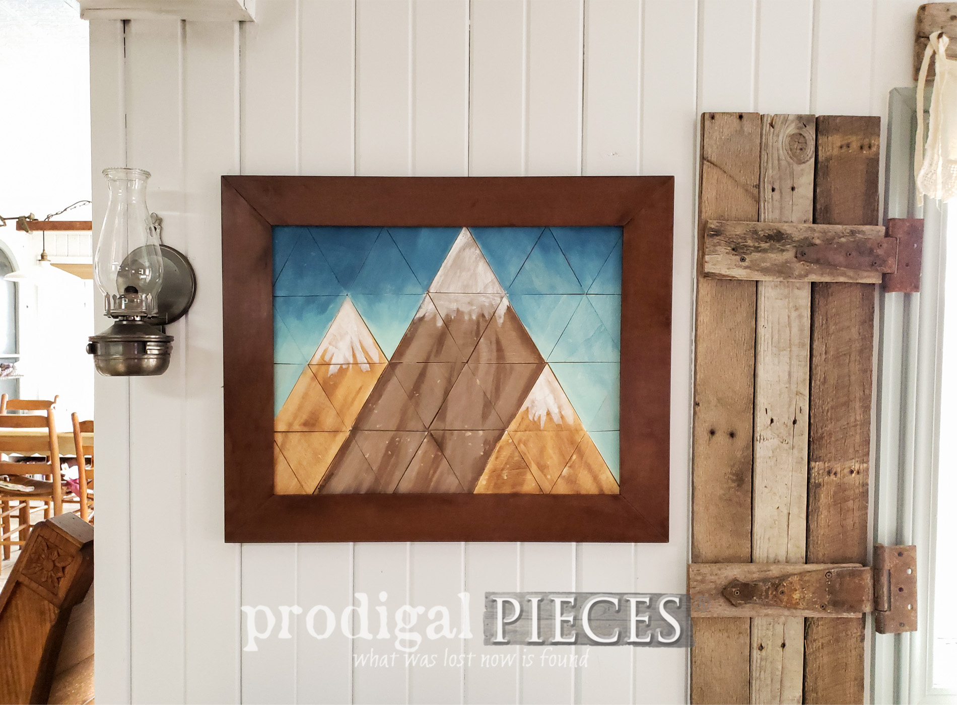DIY Mountain Wall Art ~ Geometric Fun