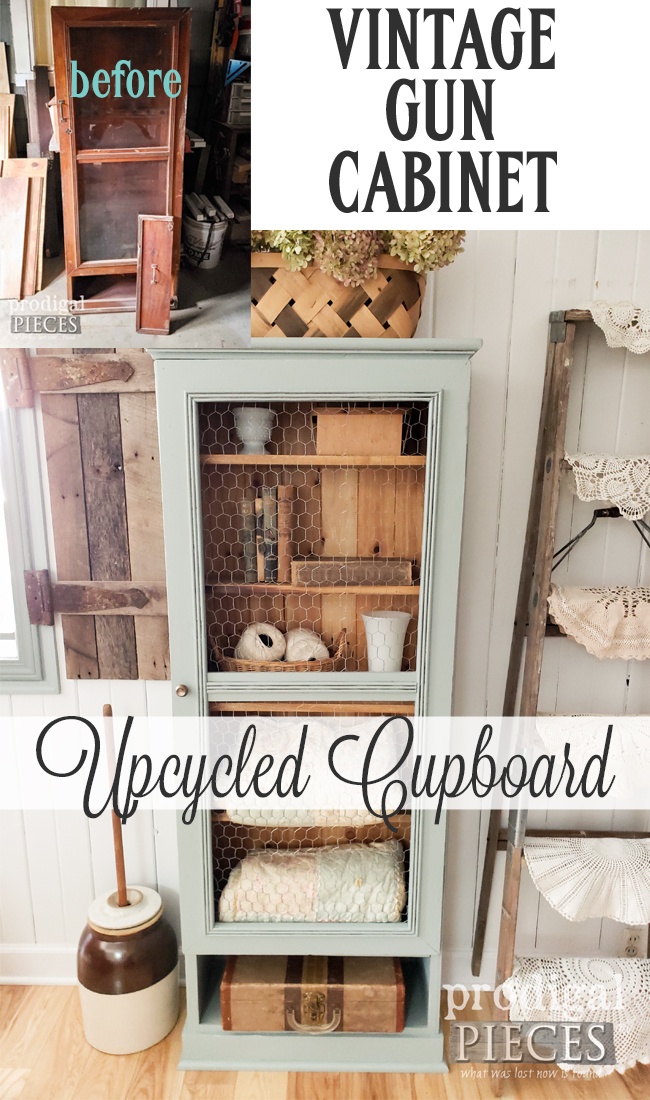 Amazing Upcycled Gun Cabinet turned Farmhouse Cupboard by Larissa of Prodigal Pieces | DIY details at prodigalpieces.com prodigalpieces diy farmhouse home furniture homedecor