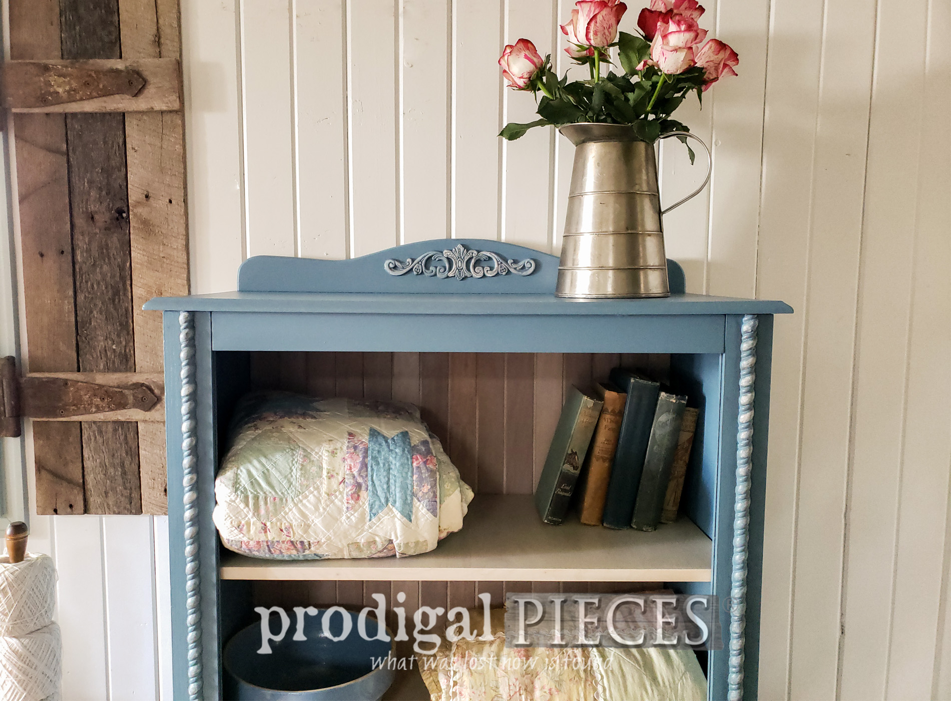 Repurposed Curio Cabinet into Functional Storage