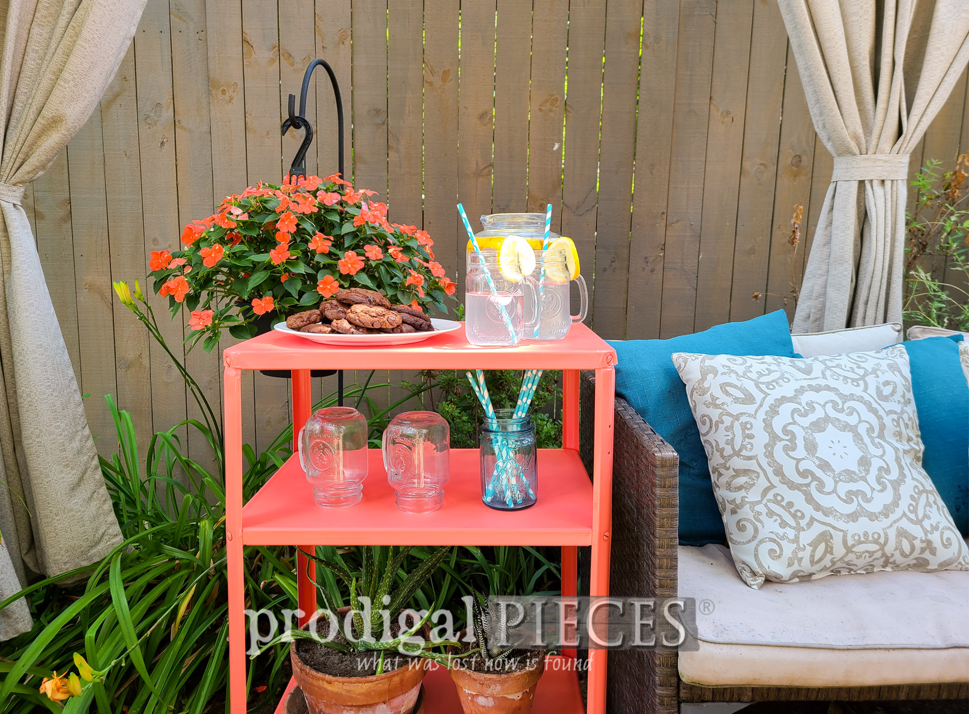 Vintage Serving Cart Update with Paint