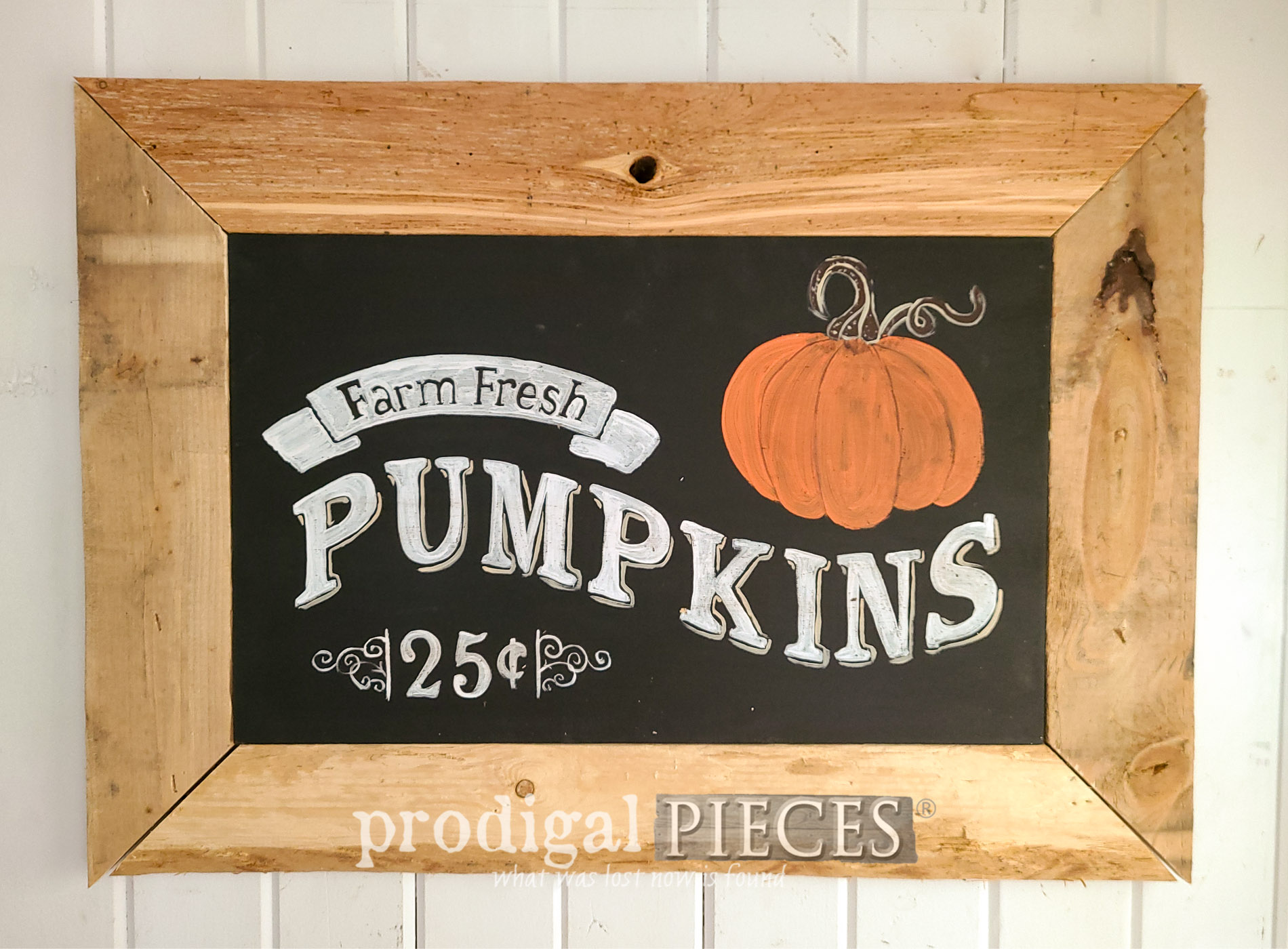 DIY Harvest Sign from Scrap Wood