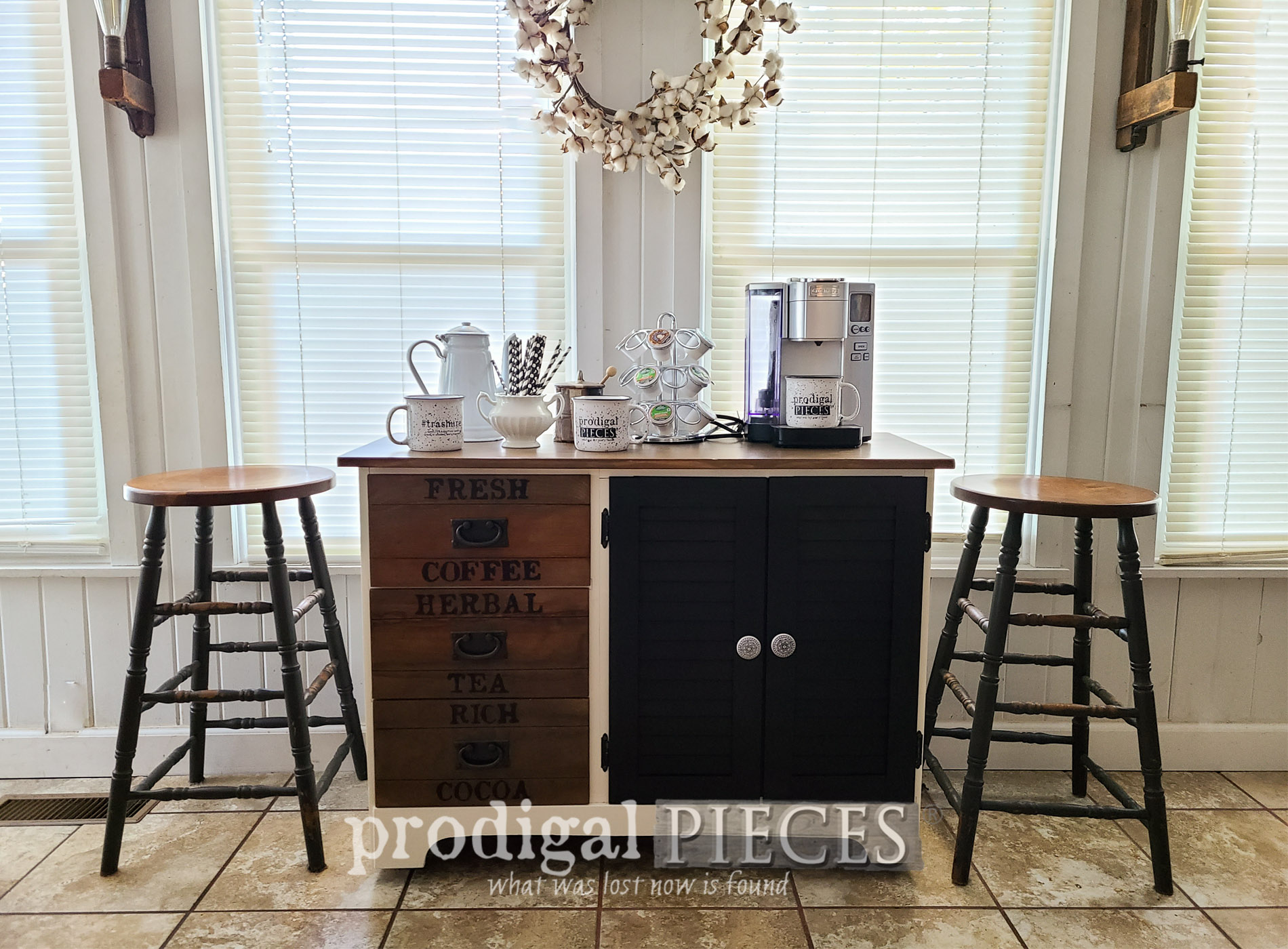 DIY Coffee Bar for Kitchen or Dining Room