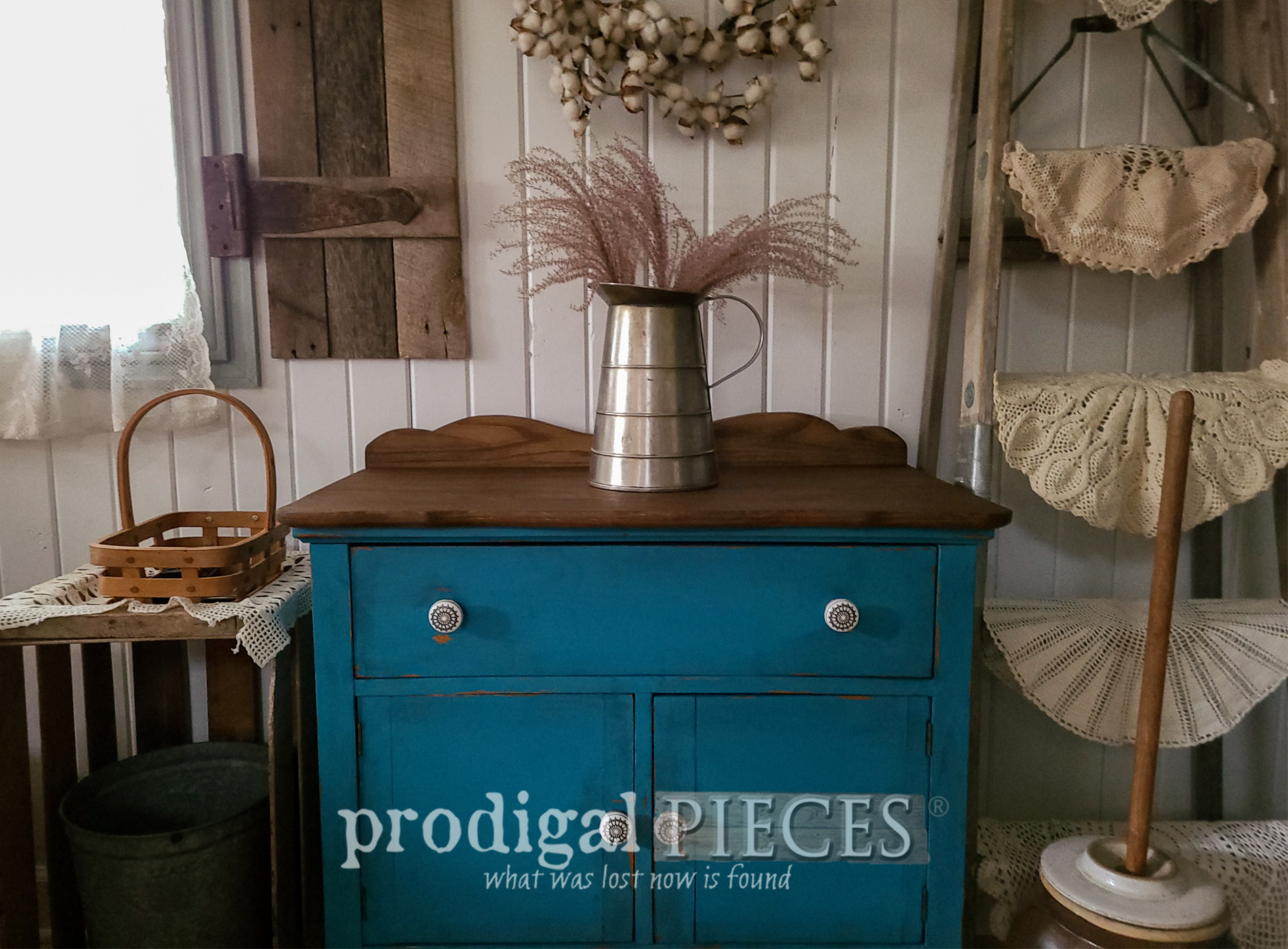 Farmhouse Wash Stand with Updated Style