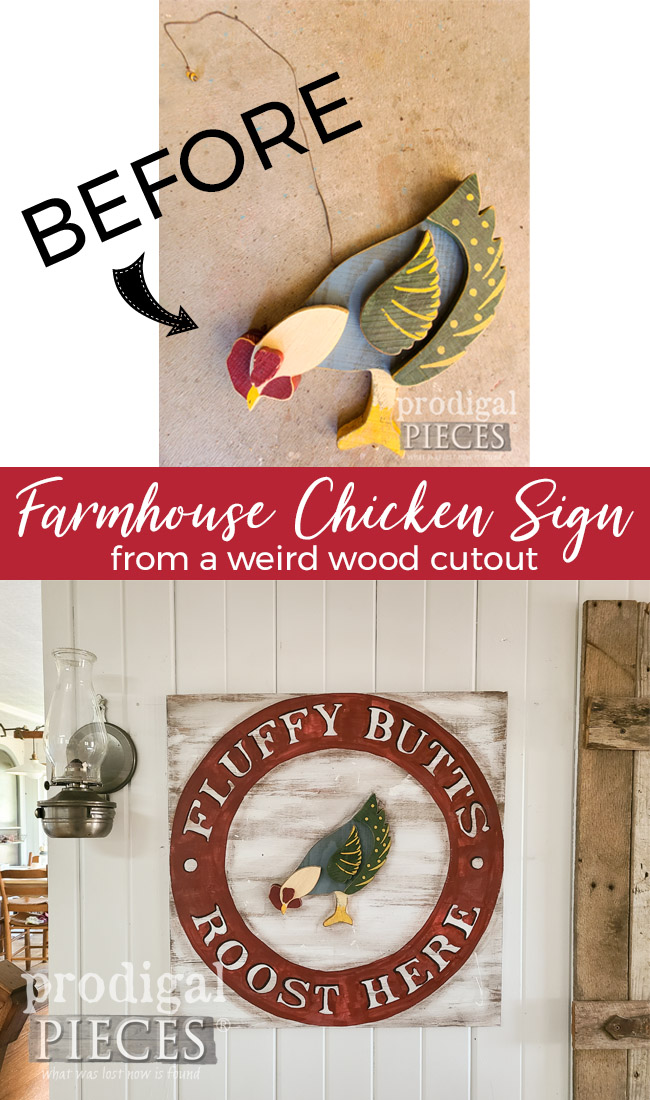 DIY Farmhouse Chicken Sign Handmade by Larissa of Prodigal Pieces | prodigalpieces.com prodigalpieces farmhouse diy home homedecor handmade