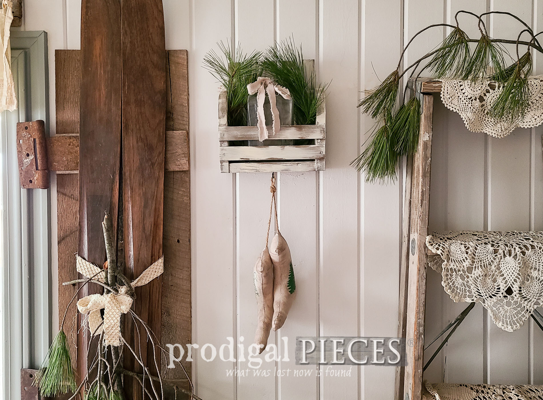 DIY Wall Pocket from Paint Stir Sticks