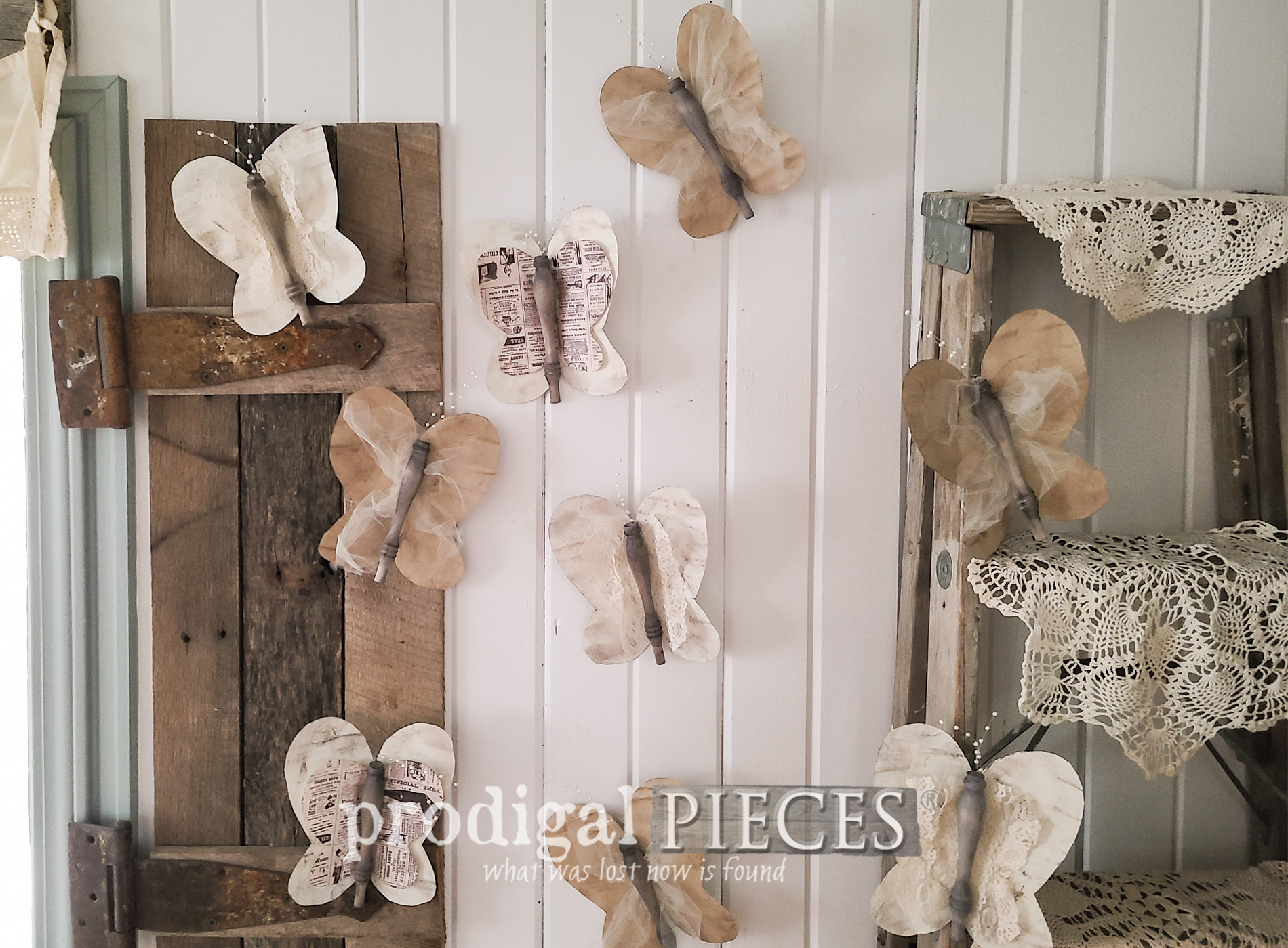 Upcycled Spindle Butterflies Tutorial