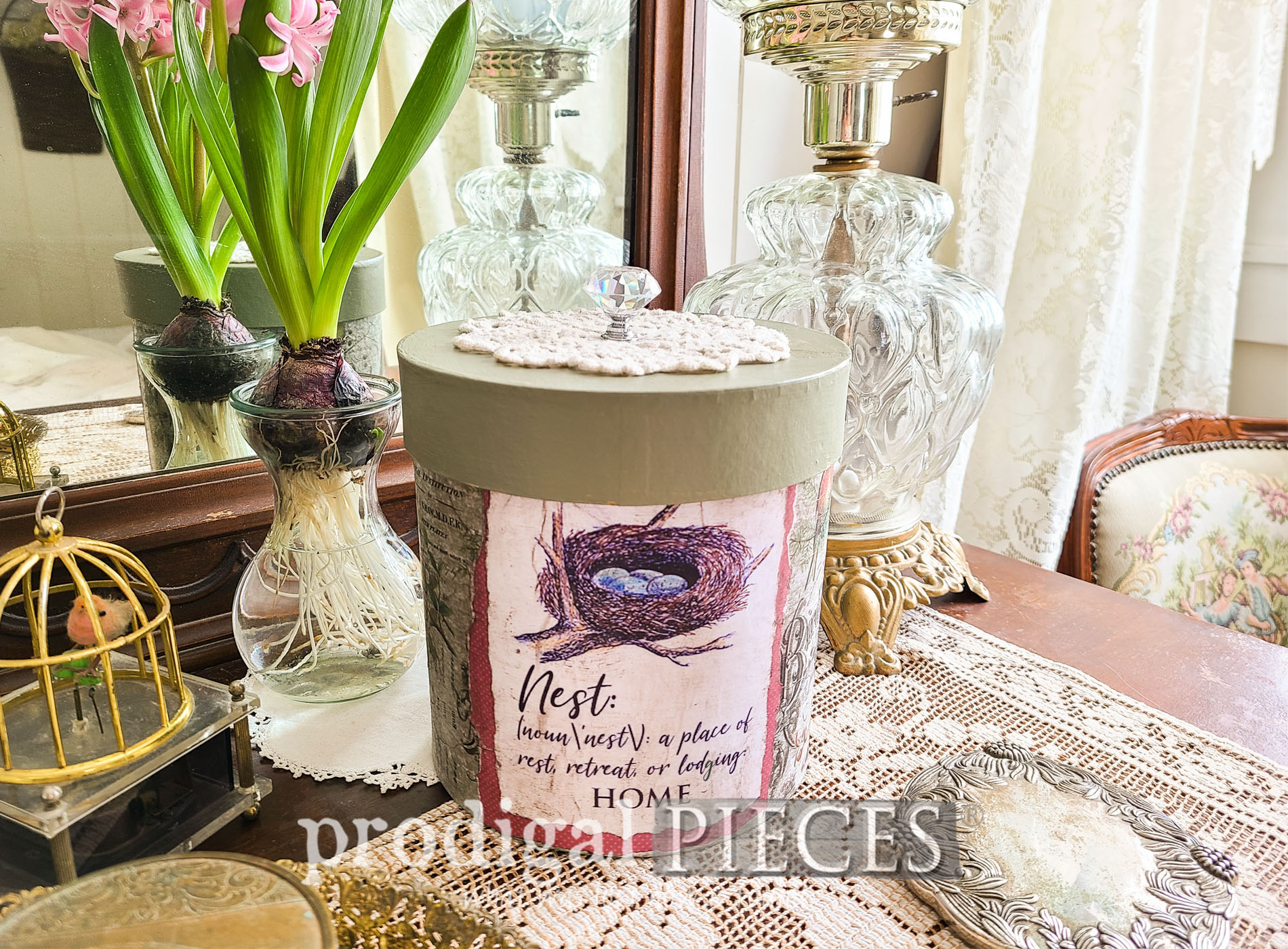DIY Decoupage Paperboard Box for Home Decor