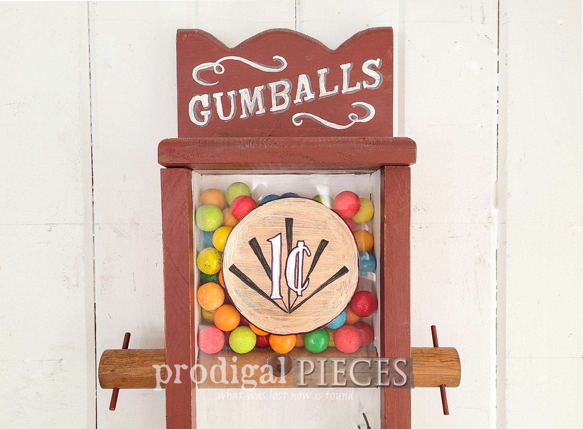 Handmade Gumball Machine with Vintage Style