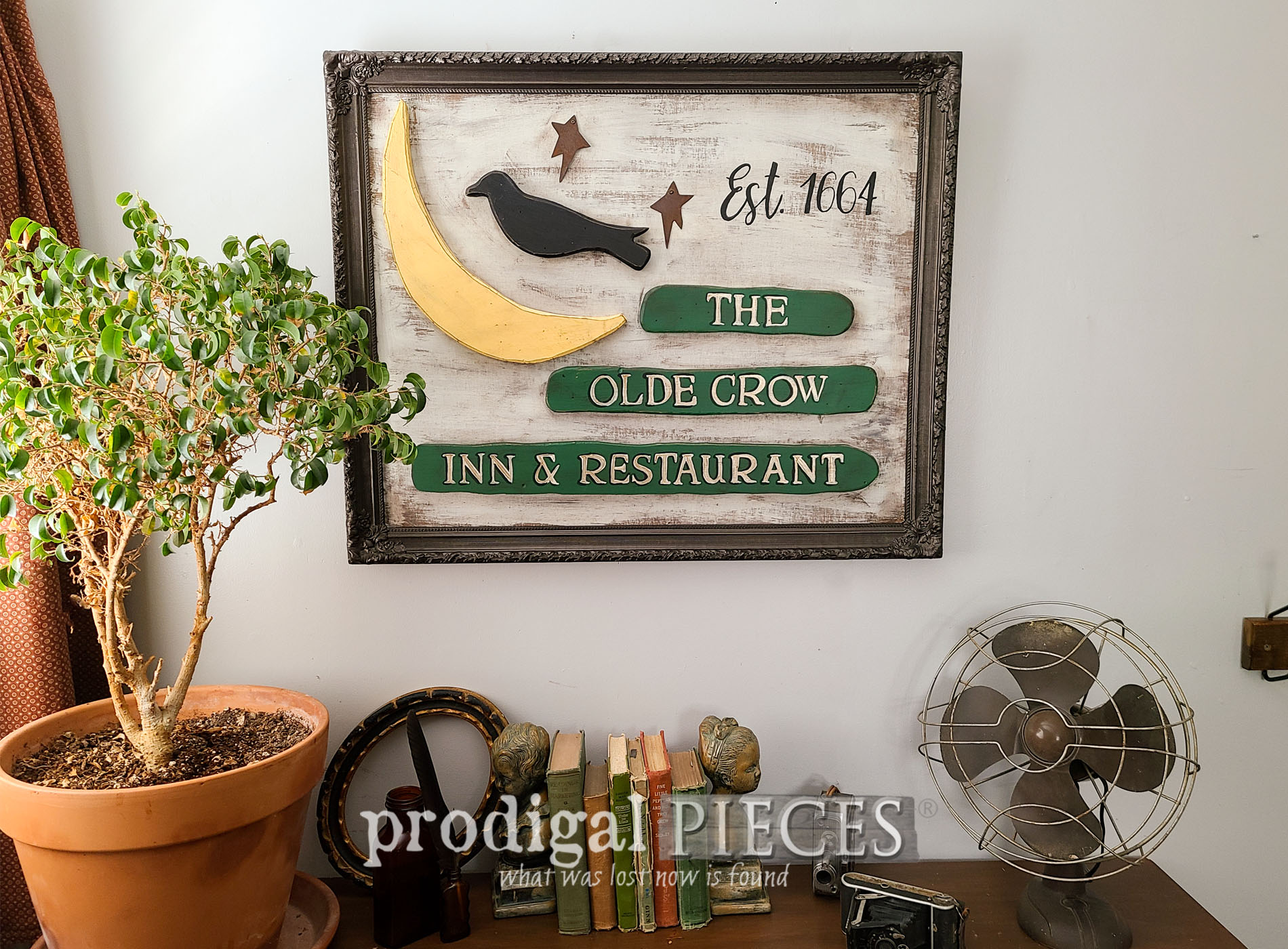 Repurposed Antique Sign from Fall Decor