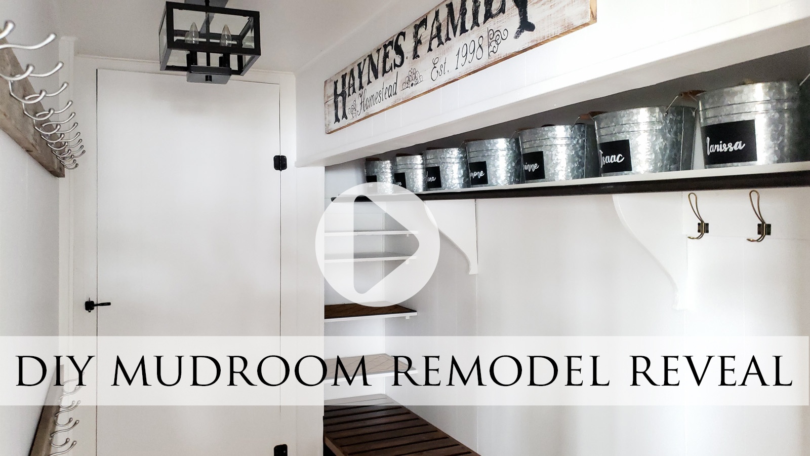 DIY Mudroom Remodel with DIY Storage Video Tour by Larissa of Prodigal Pieces | prodigalpieces.com prodigalpieces