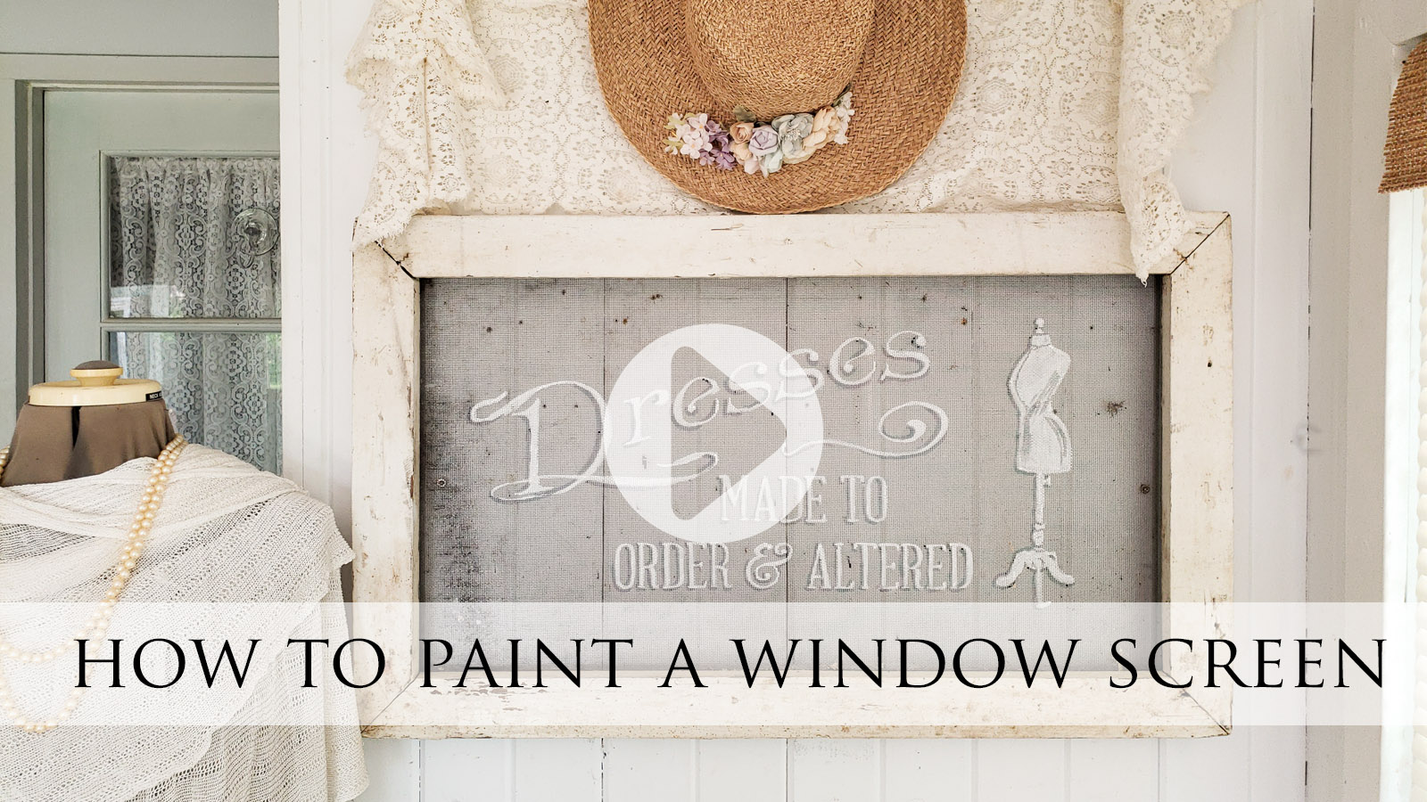 DIY Video Tutorial How to Paint a Window Screen by Larissa of Prodigal Pieces | prodigalpieces.com prodigalpieces