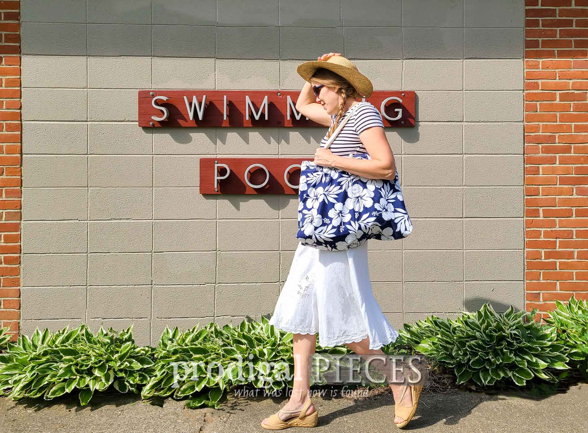 Upcycled Swimsuit into Insulated Beach Bag