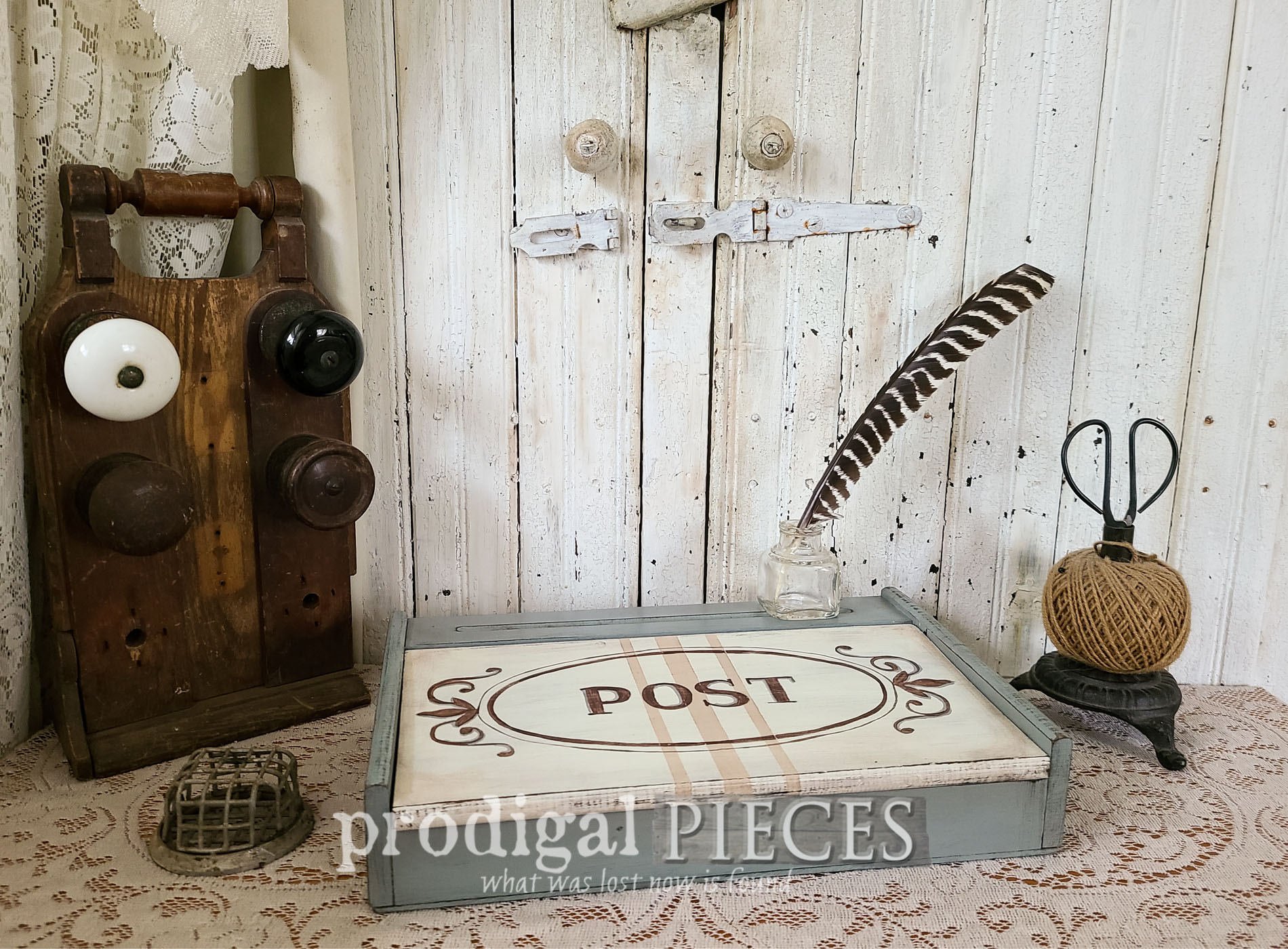 Vintage Writing Box Made Antique