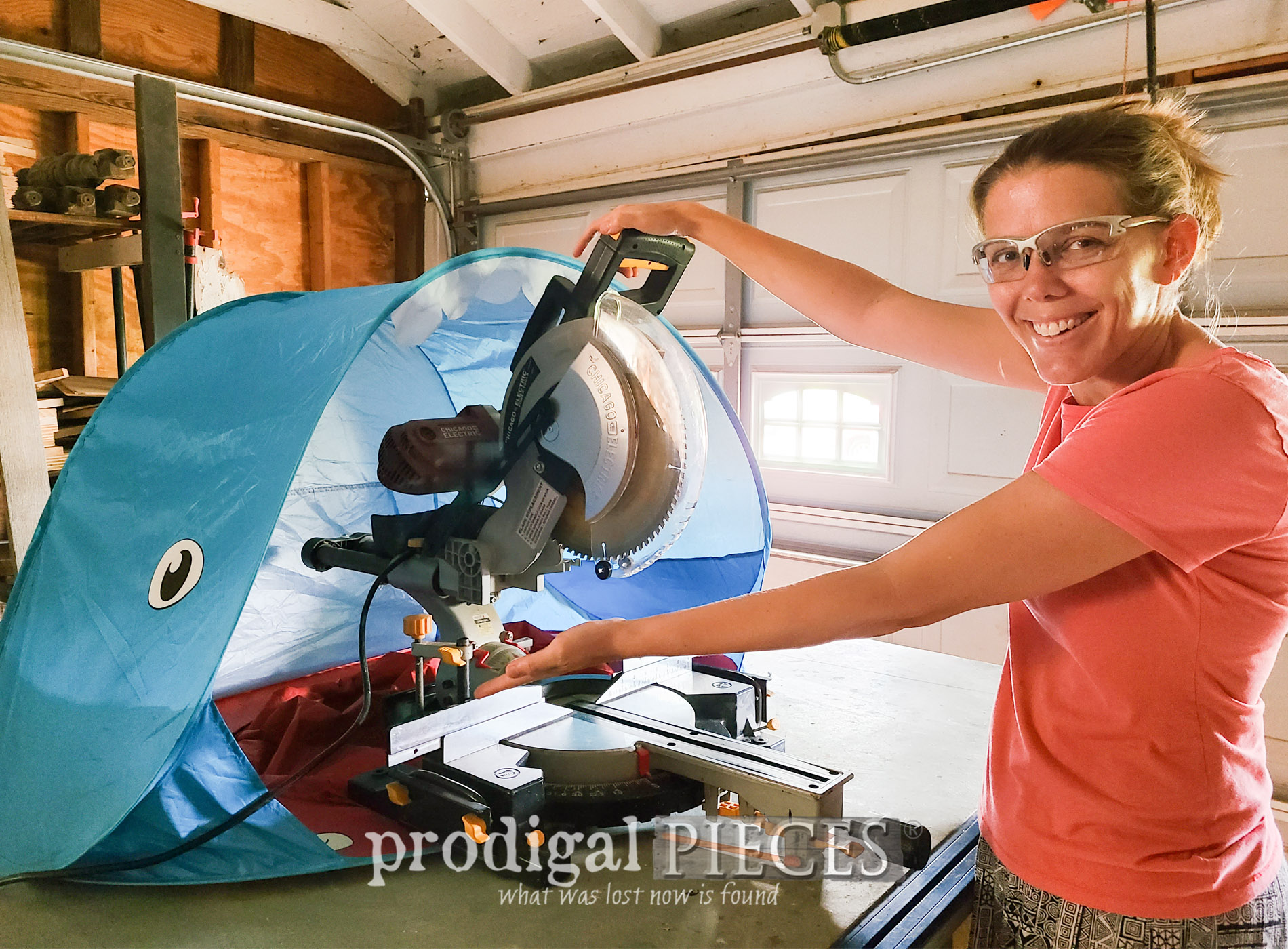 DIY Miter Saw Hood Dust Collector Tent