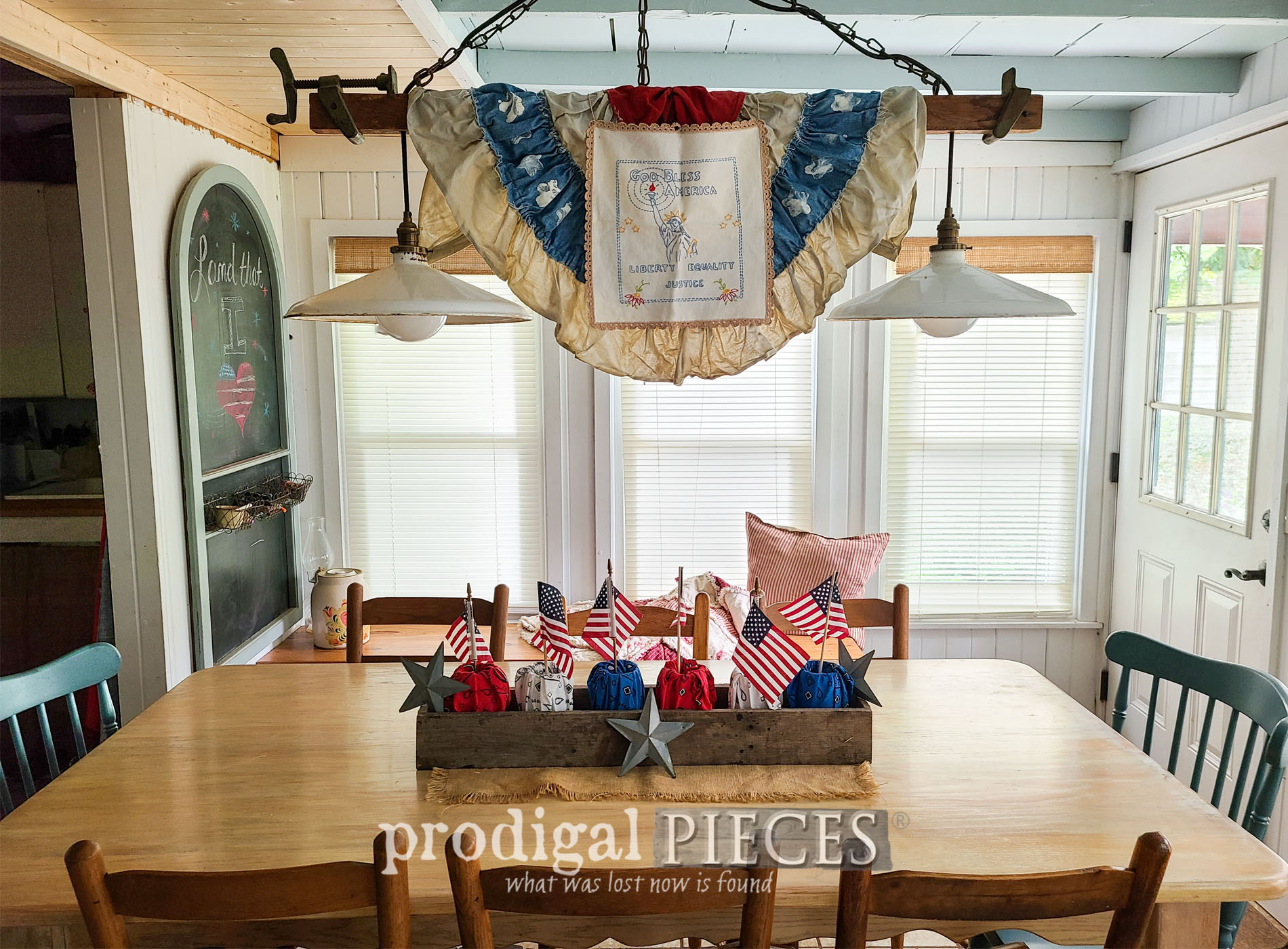 Farmhouse Patriotic Decor ~ Bandanas for 4th of July