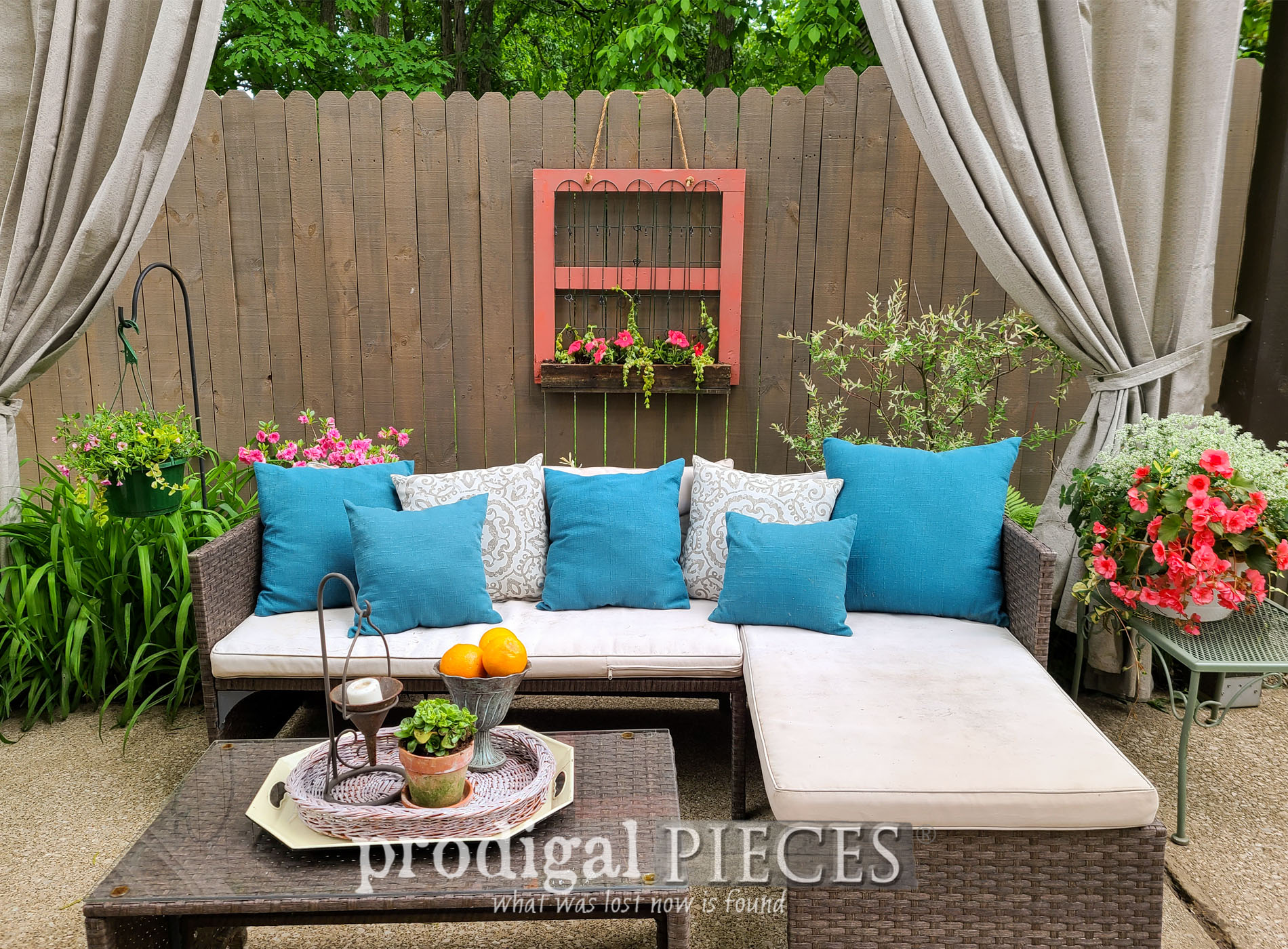 Hanging Fence Planter from Reclaimed Wood