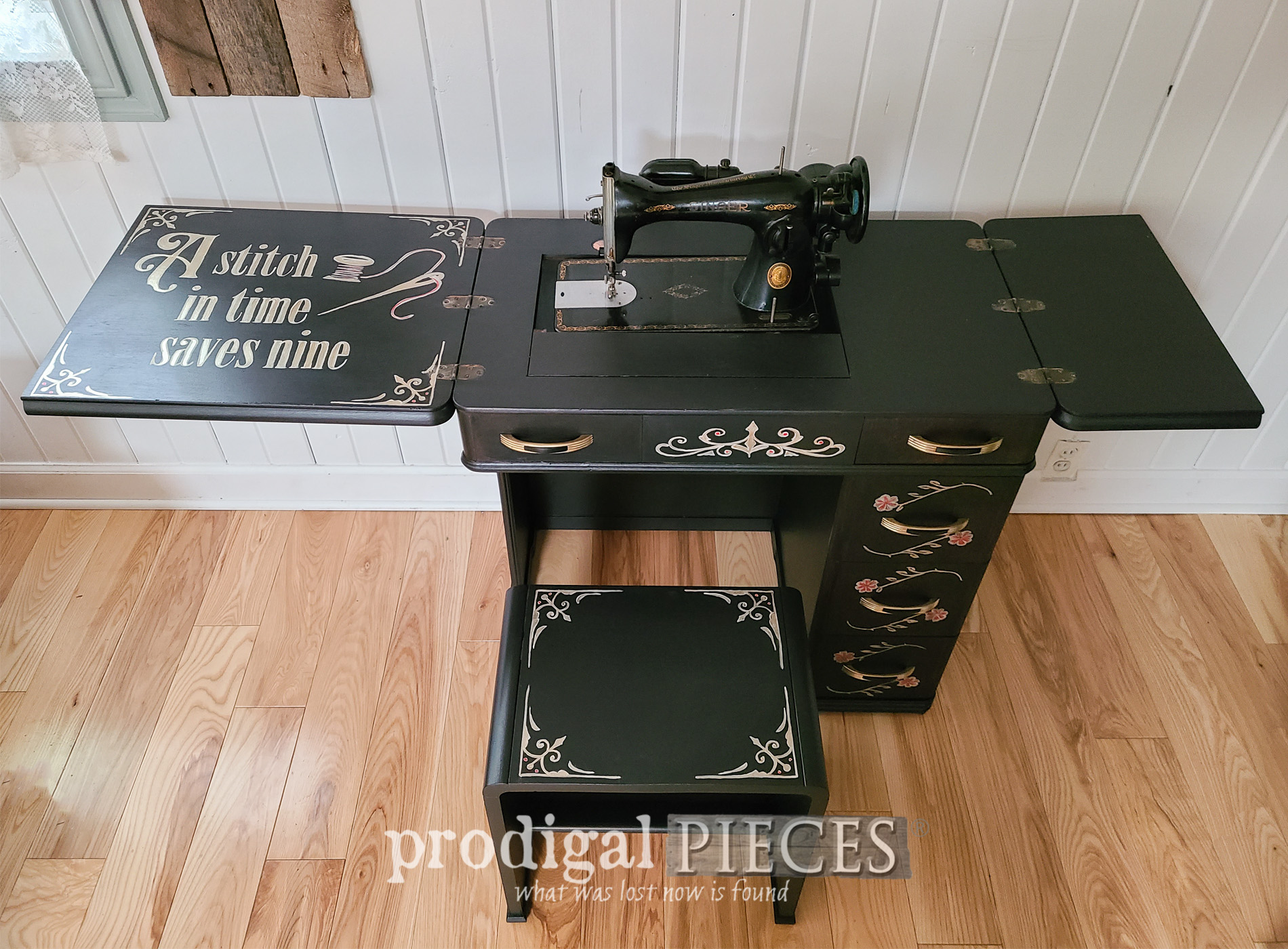 Art Deco Sewing Desk Update & Makeover