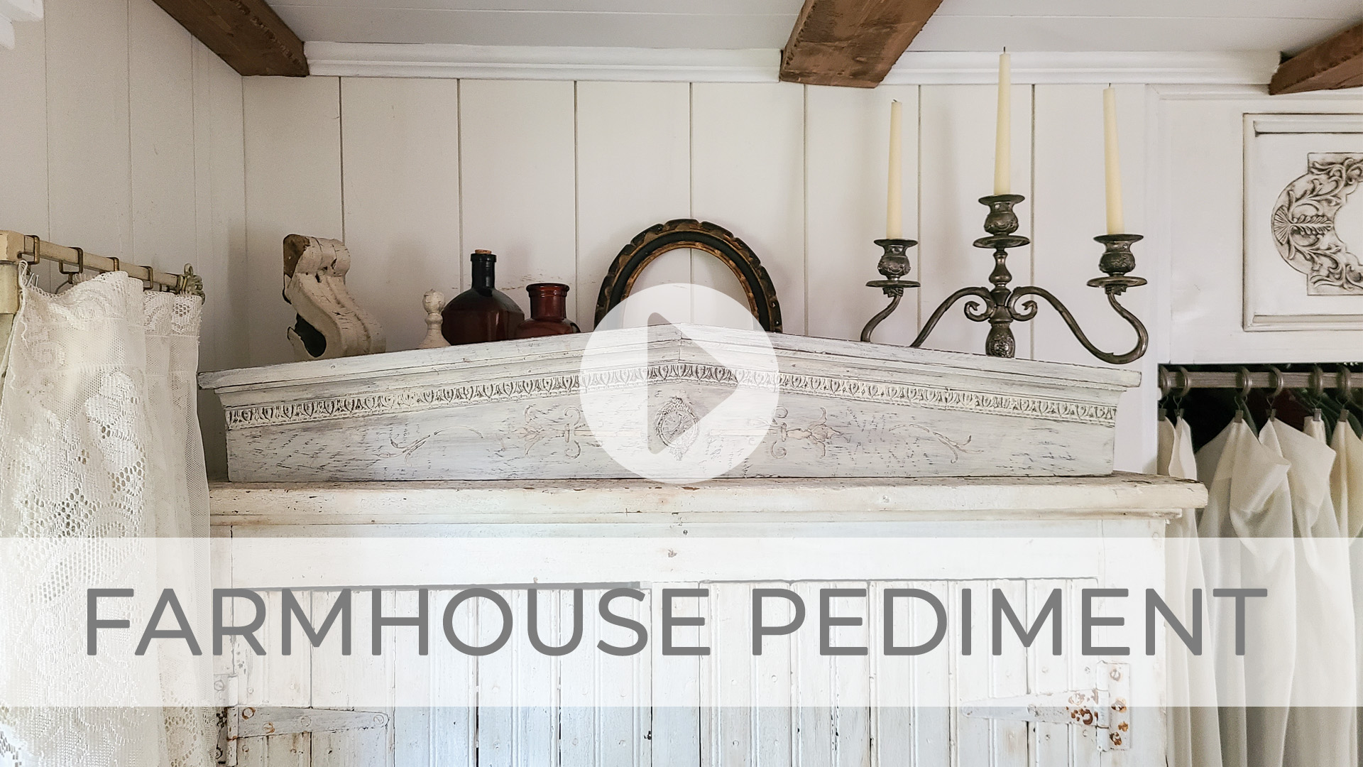 DIY Farmhouse Pediment Tutorial Video by Larissa of Prodigal Pieces | prodigalpieces.com prodigalpieces