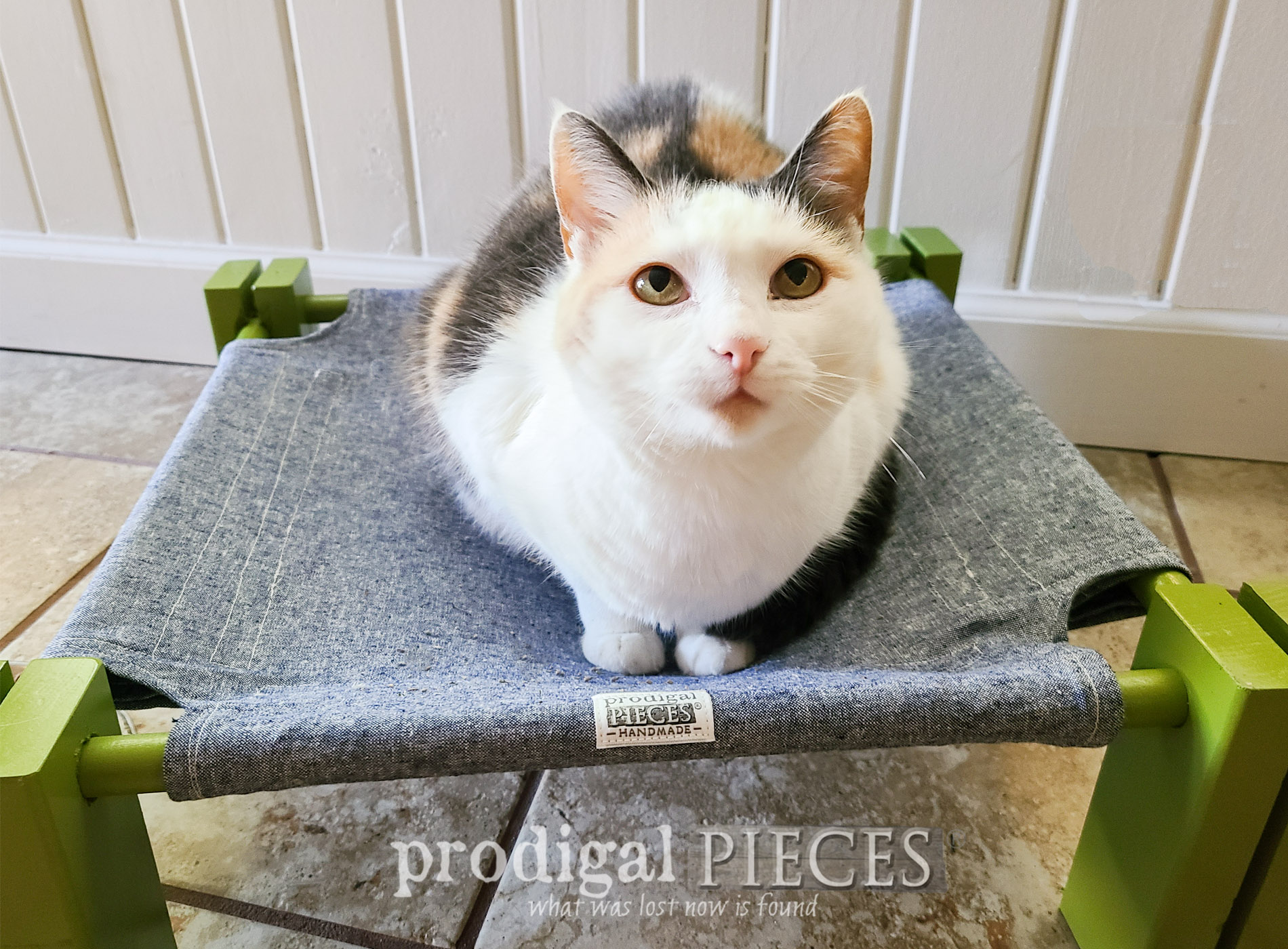 DIY Cat Cot from Upcycled Headboard Parts