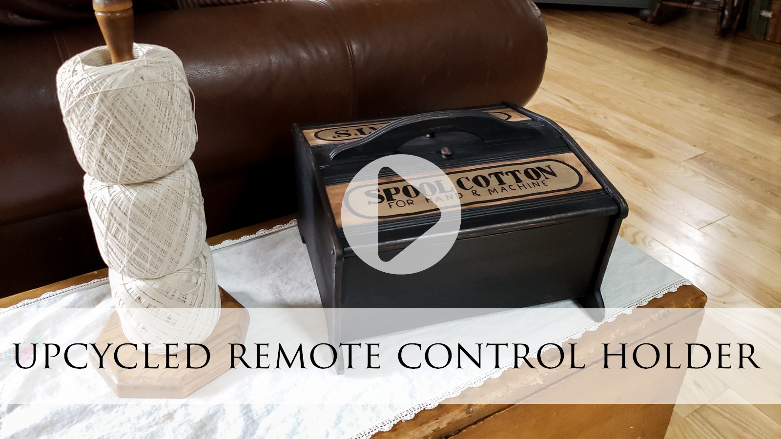 Upcycled Remote Control Holder from Sewing Box by Larissa of Prodigal Pieces | prodigalpieces.com