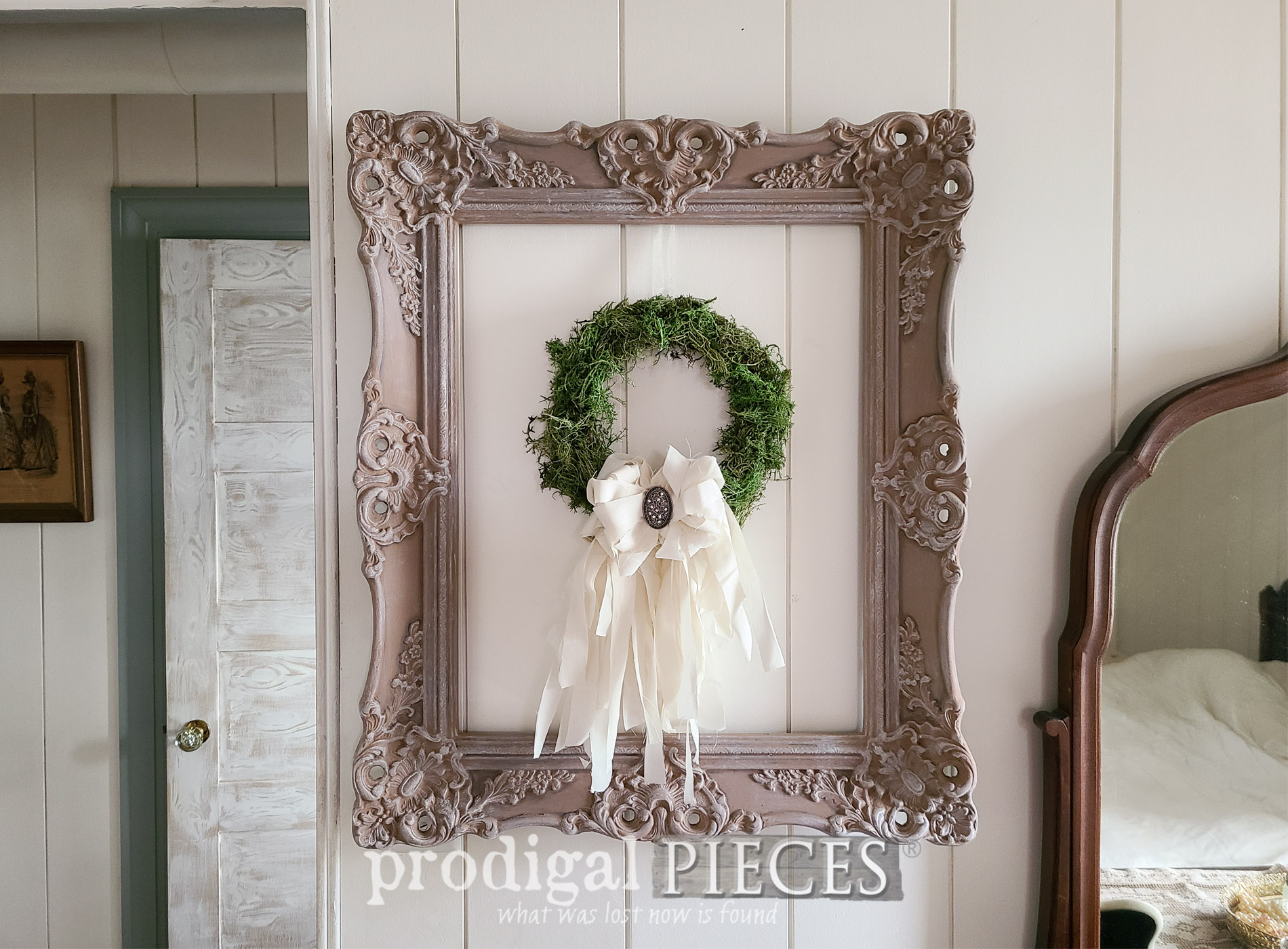 Upcycled Ornate Frame Wall Art