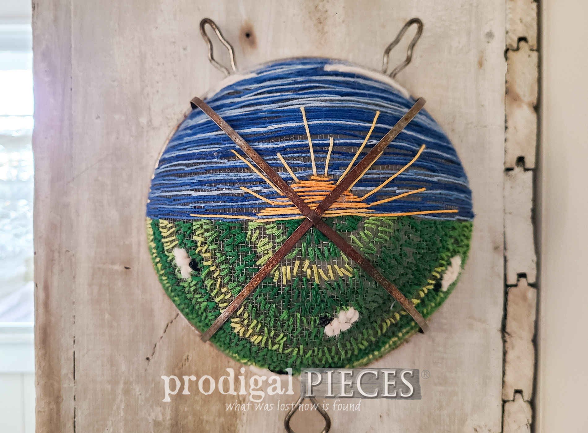Embroidered Strainer ~ Stitchin' Fun!
