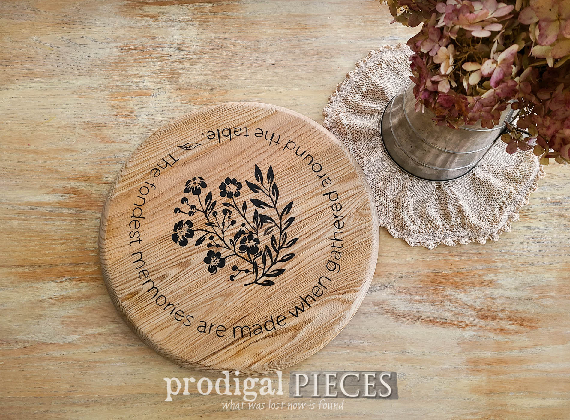 Upcycled Lazy Susan with DIY Tutorial