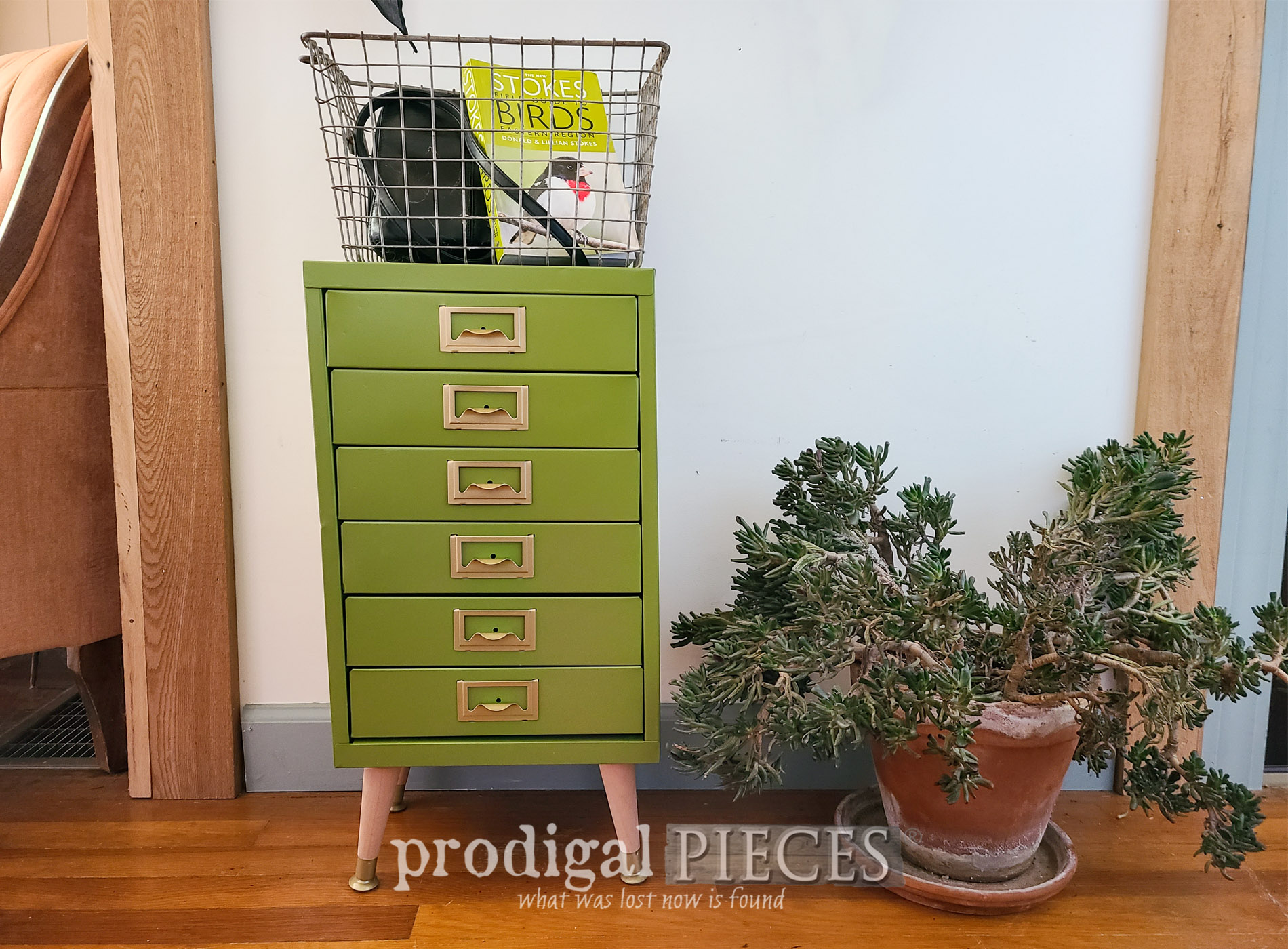 Filing Cabinet Makeover with Vintage Style
