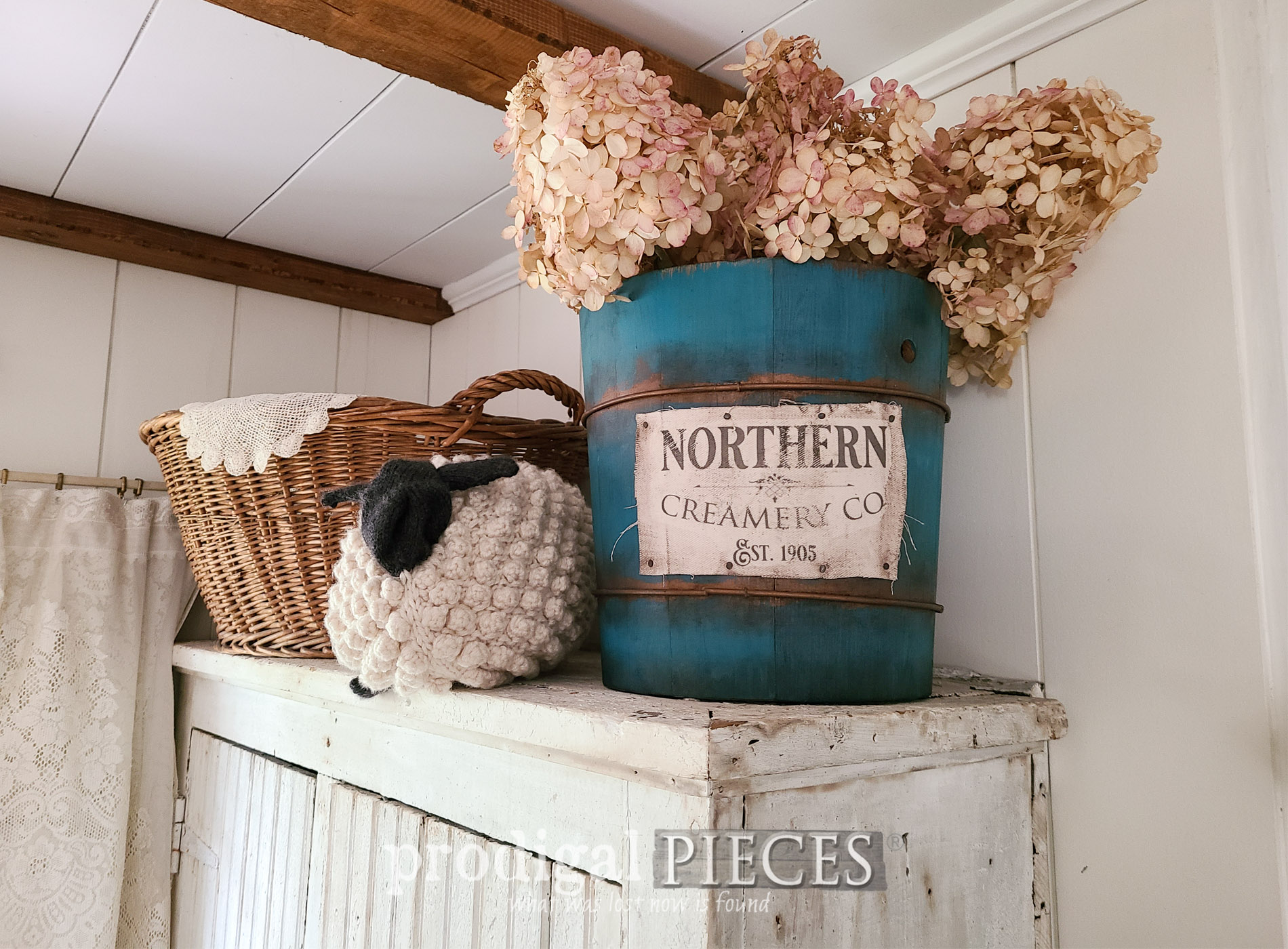 Vintage Ice Cream Bucket Makeover