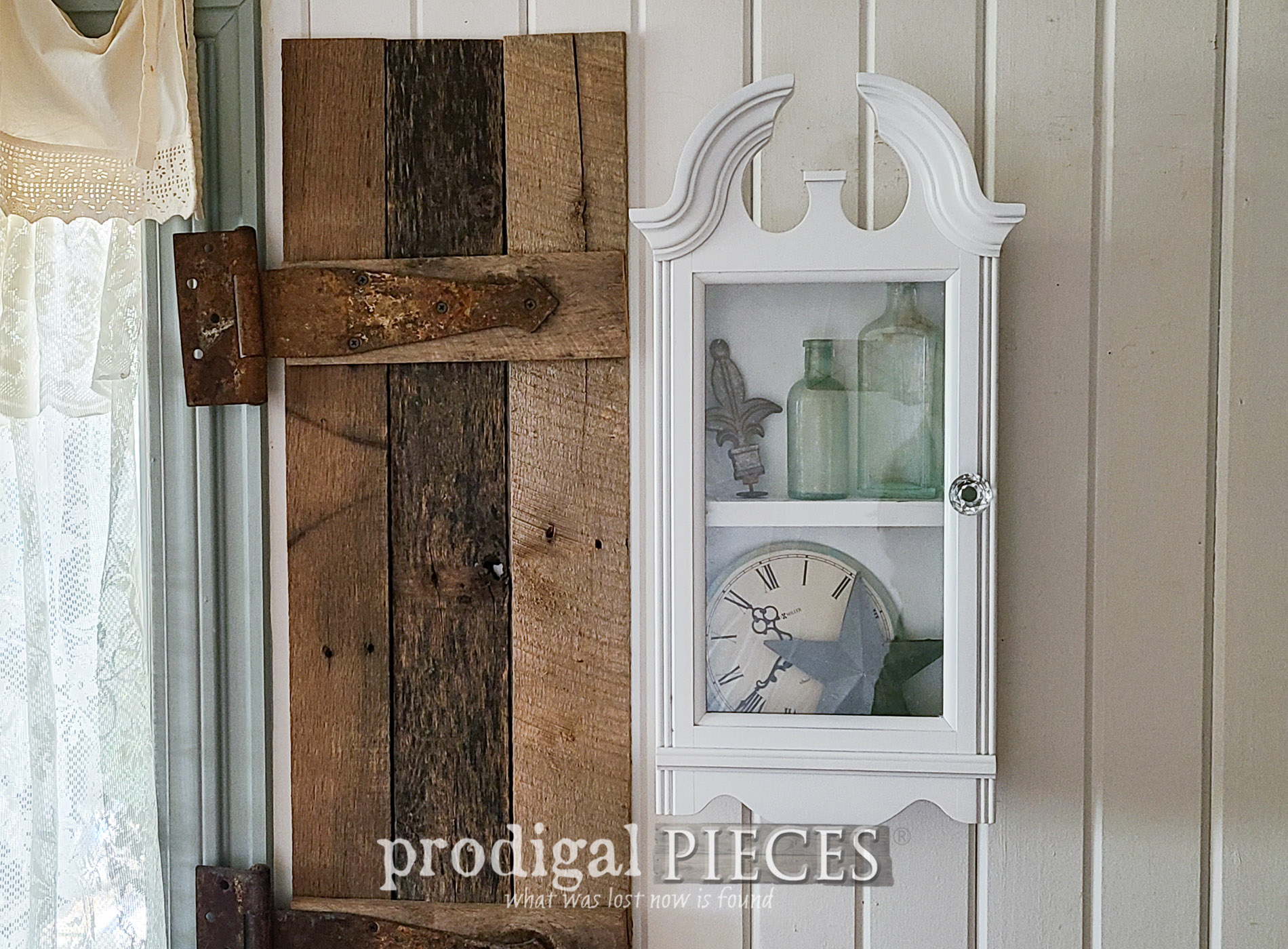 Reclaimed Wall Clock Cabinet