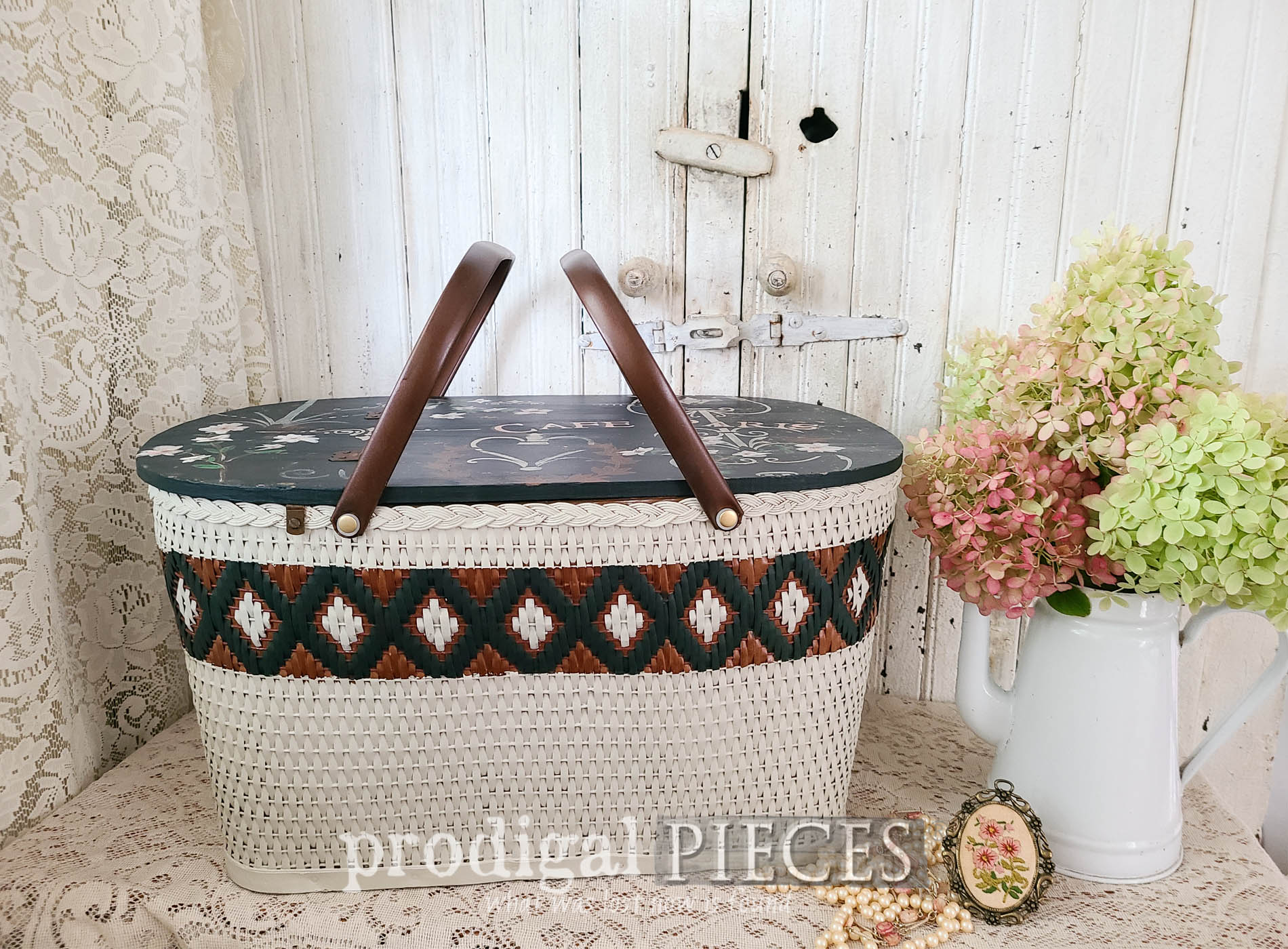 Vintage Picnic Basket Makeover