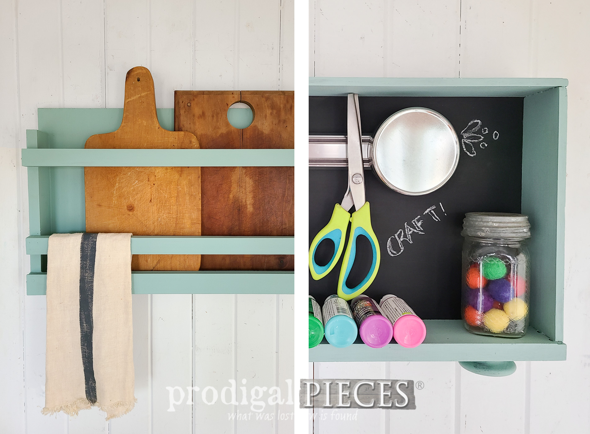 Upcycled Vanity Parts into Storage