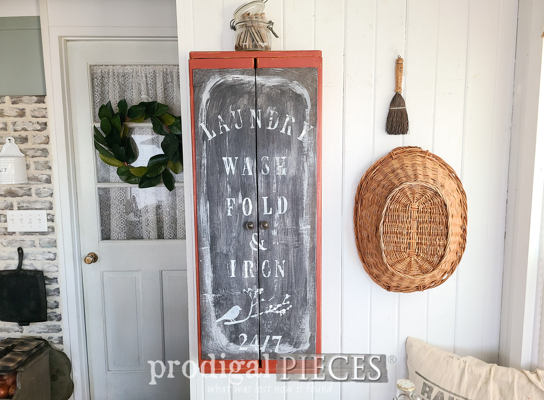 DIY Ironing Board Cabinet Makeover